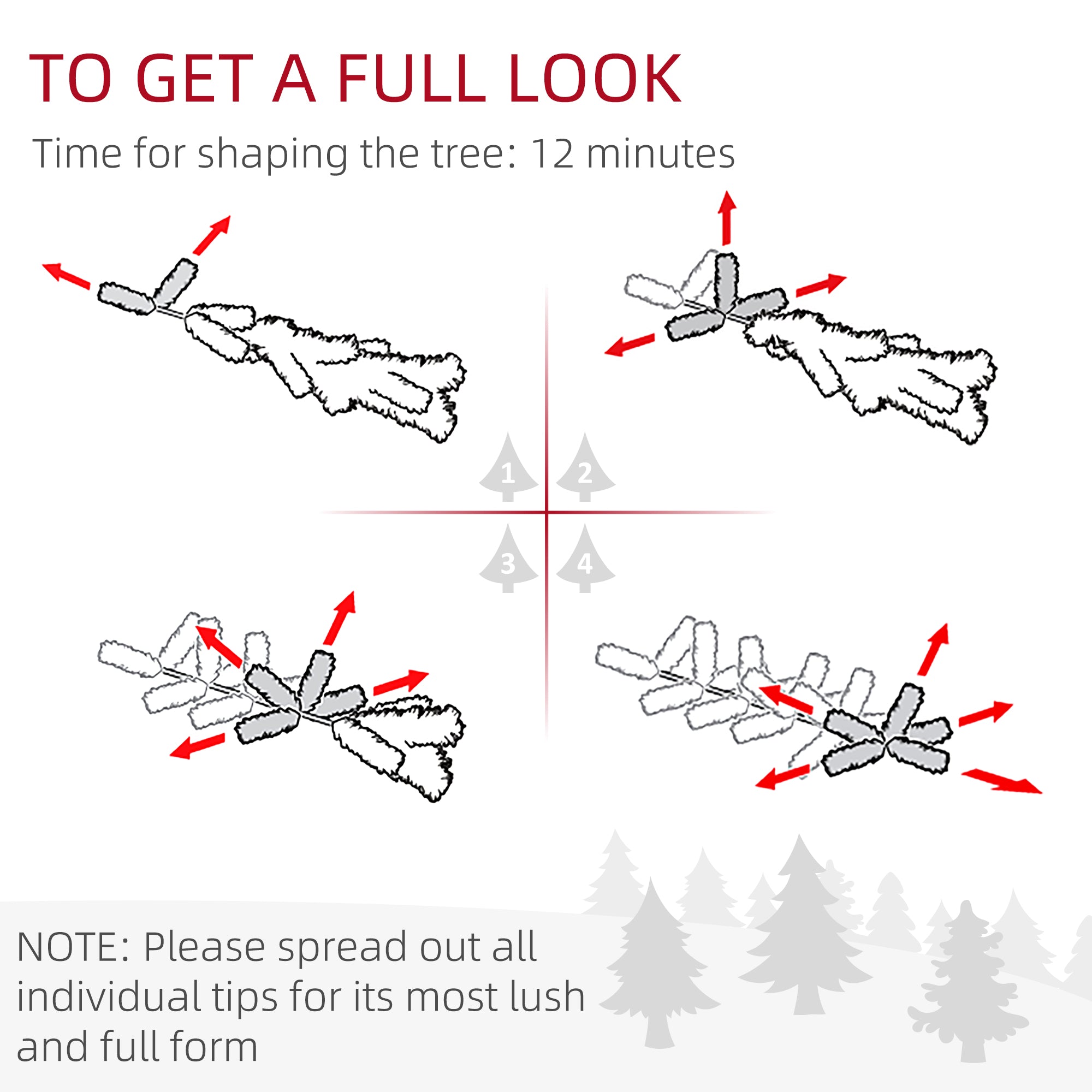 6ft Artificial Christmas Tree with 2380 Tips, Metal Base, Realistic Hinged Xmas Tree, Easy to Assemble, Green