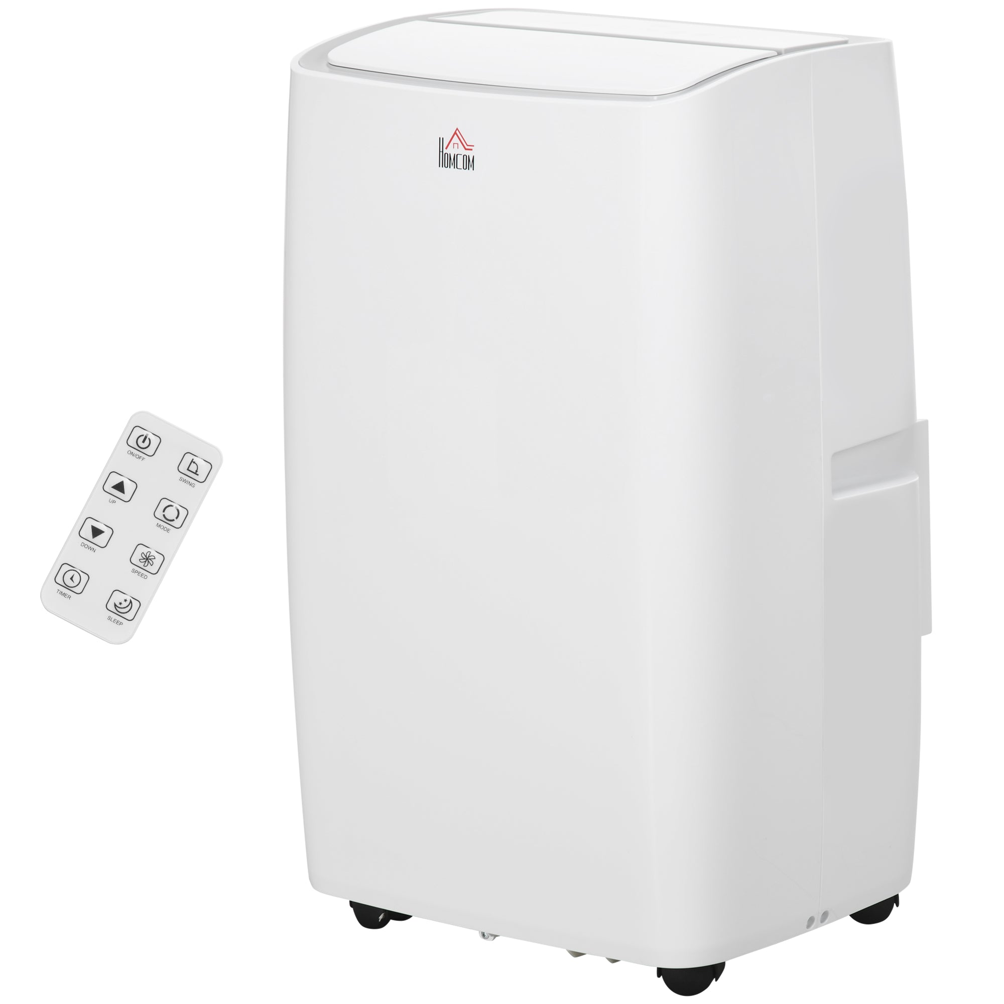 HOMCOM 12000 BTU Air Conditioning Unit, 3-in-1 Portable Air Conditioner, Dehumidifier, Cooling Fan with 3 Speeds, Remote Control, LED Display, 24H Timer, Window Venting Kit, Children Lock, 25m²