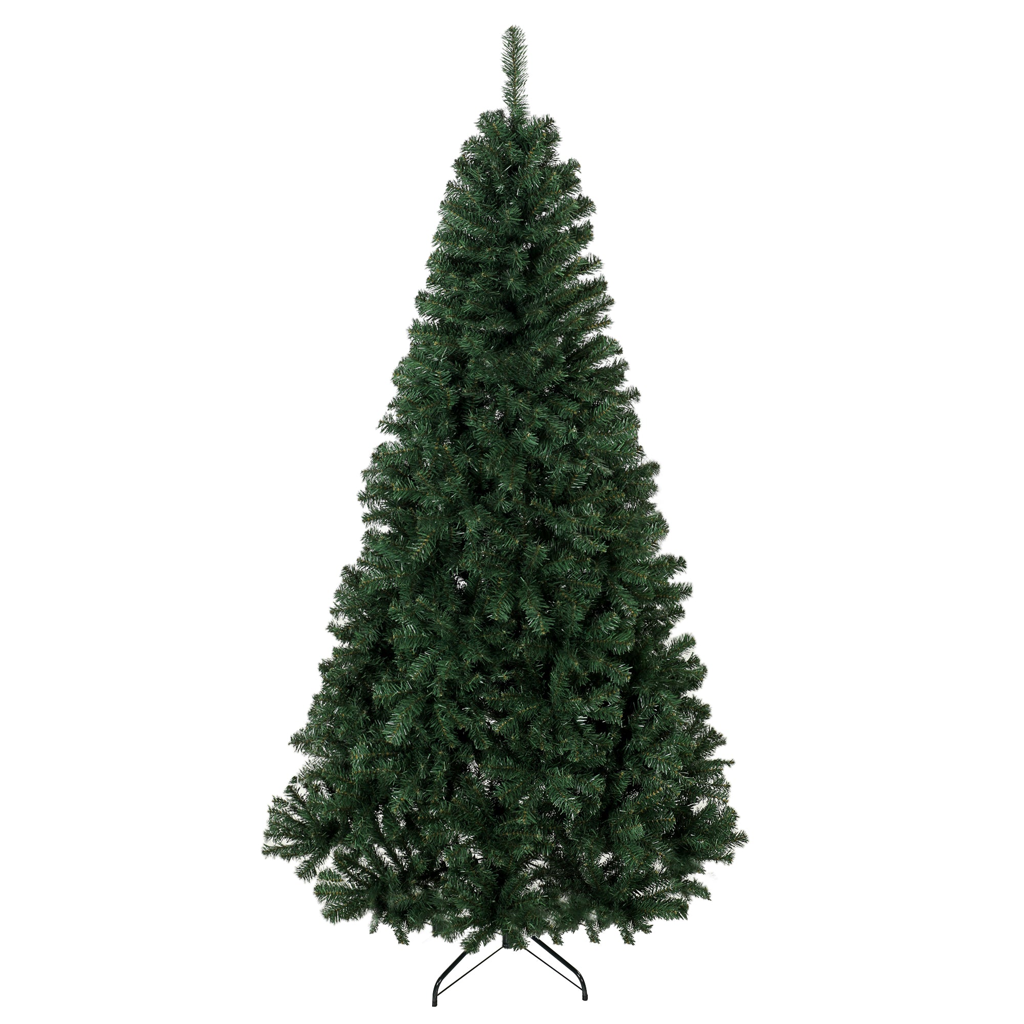 7.5ft Norwegian Spruce Artificial Christmas Tree with 1388 Branch Tips, Foldable Metal Stand, Quick-Assembly Hinged Design, Full Xmas Tree for Home Office Holiday Decor, Green