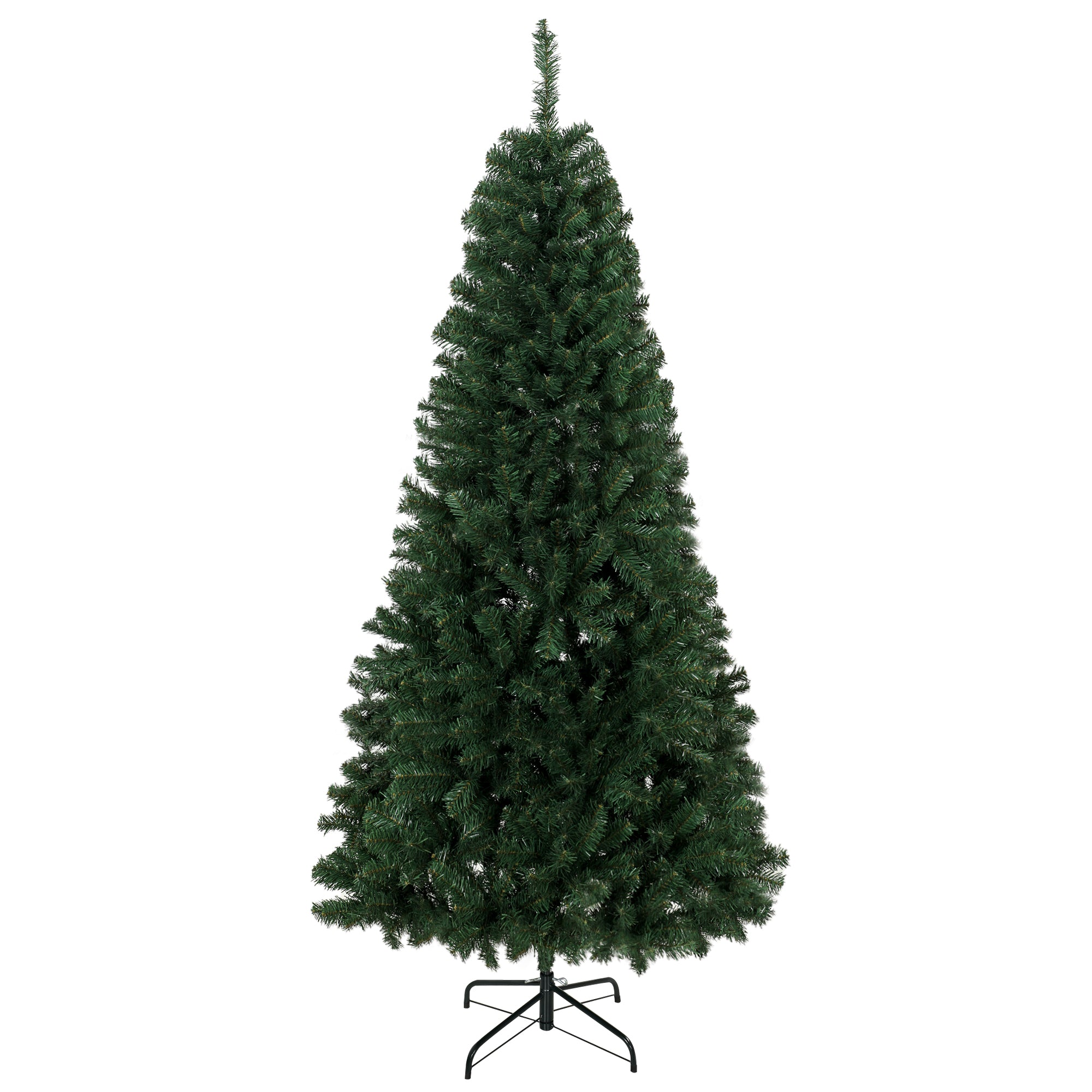 7.5ft Norwegian Spruce Artificial Christmas Tree with 1388 Branch Tips, Foldable Metal Stand, Quick-Assembly Hinged Design, Full Xmas Tree for Home Office Holiday Decor, Green