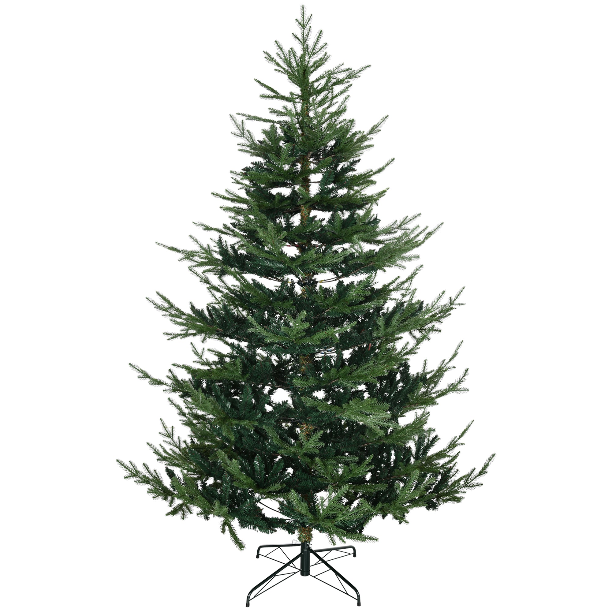 7.5 Foot Artificial Christmas Tree Pine Hinged Xmas Tree with 1218 Realistic Branches Green