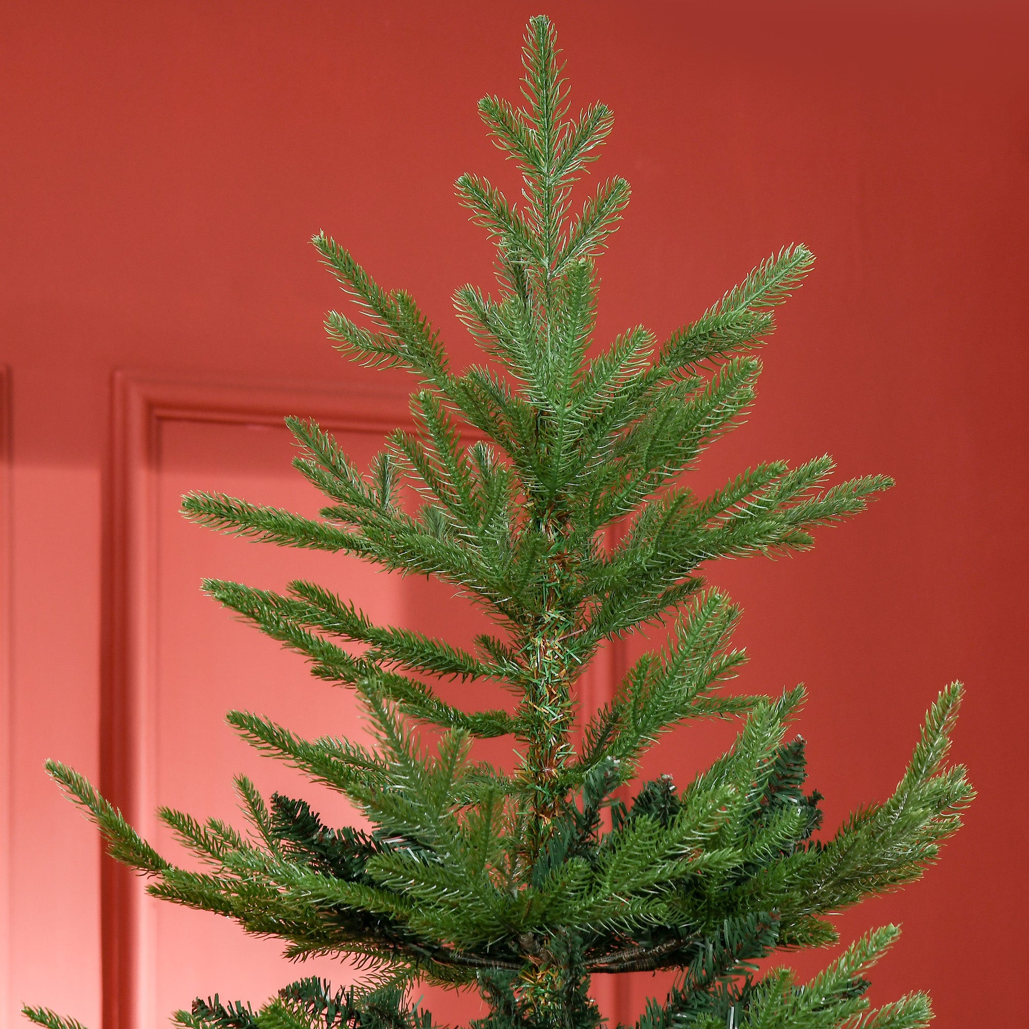 7.5 Foot Artificial Christmas Tree Pine Hinged Xmas Tree with 1218 Realistic Branches Green