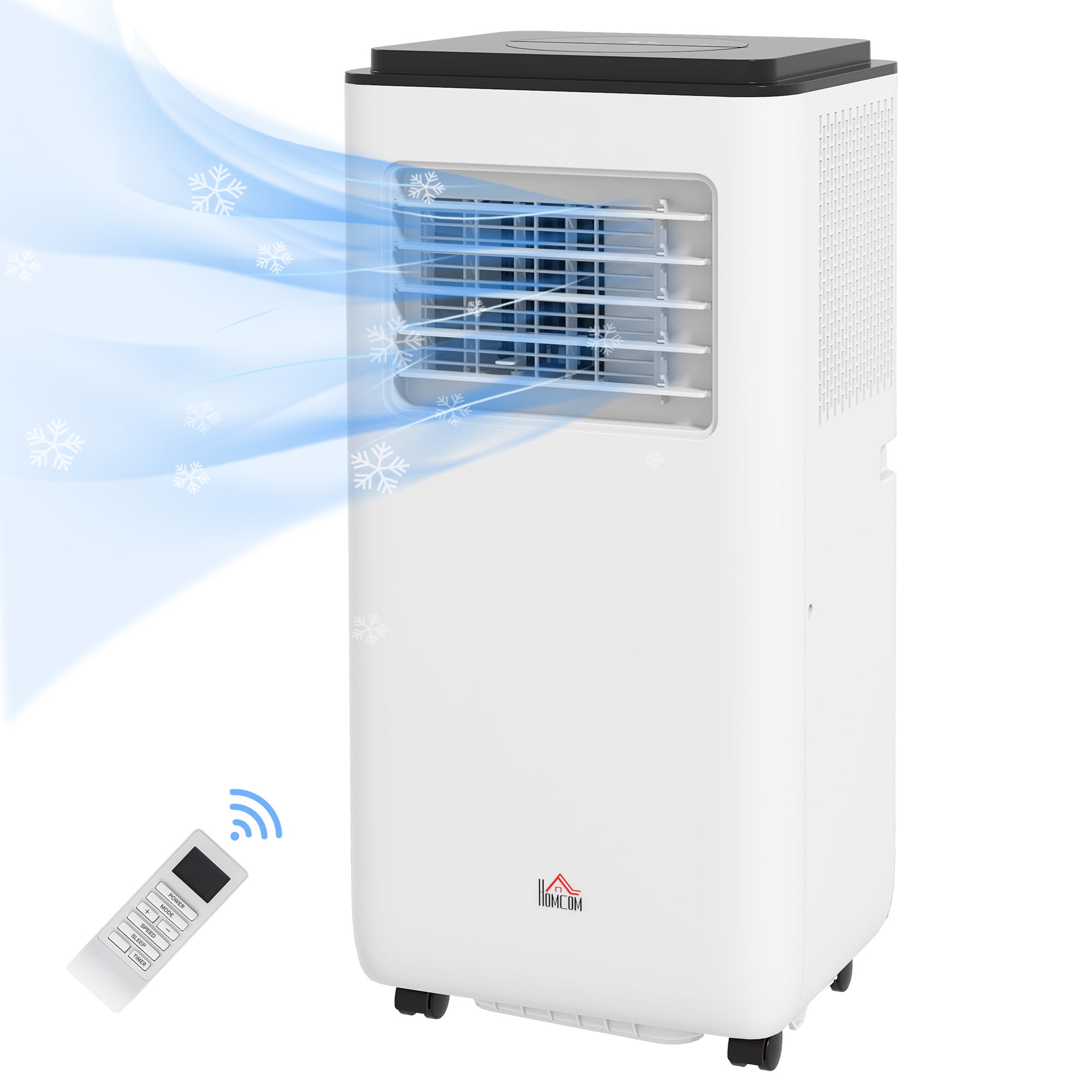 10000 BTU Portable Air Conditioner for Rooms Up to 440 Sq. Ft., 3-in-1 AC Unit with Cooling Fan, Dehumidifier, Auto, Sleep & Remote, 24H Timer On/Off, Window Installation Kit, White