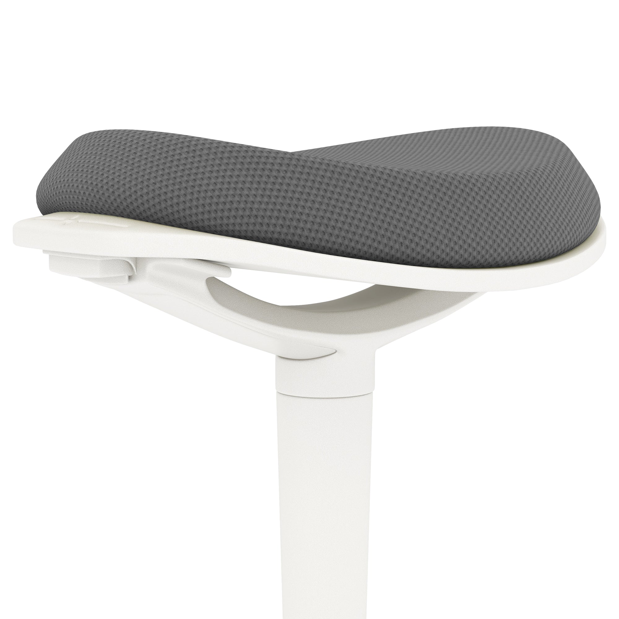 HOMCOM Standing Desk Chair, Backless Wobble Chair, 22.2-28.1 Inches, Ergonomic Adjustable Active Learning Stool for Office Desks, with Rocking Motion, Padded, Grey