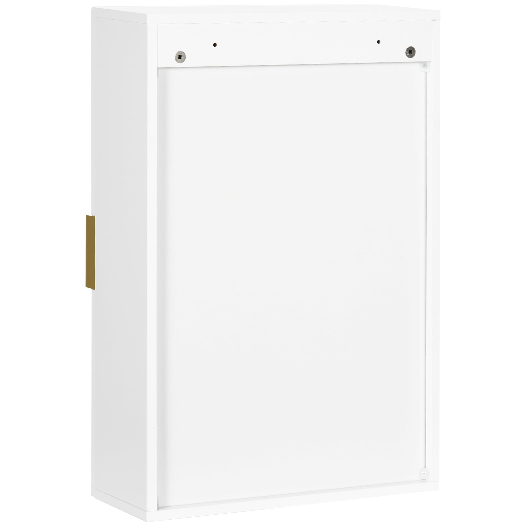 kleankin Bathroom Wall Cabinet, Medicine Cabinet with Adjustable Shelves, Over Toilet Storage Cupboard for Small Space, White