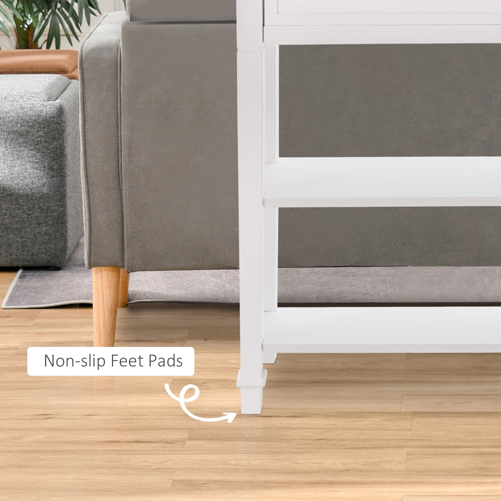 HOMCOM Console Table, Modern Entryway Table with Drawer and 2 Shelves, Sofa Table for Living Room, Hallway, White