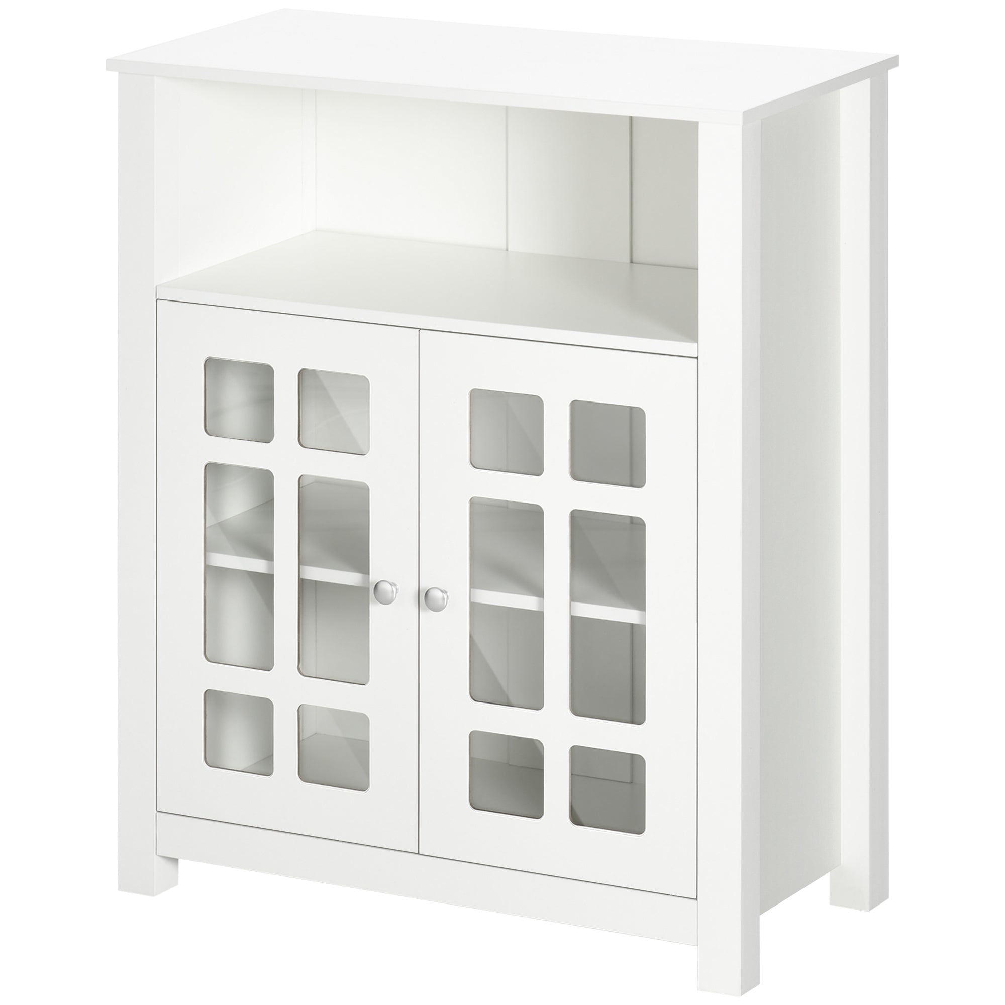 Kitchen Cabinet Storage Cabinet Sideboard Buffet Cabinet with Glass Doors for Kitchen Living Room