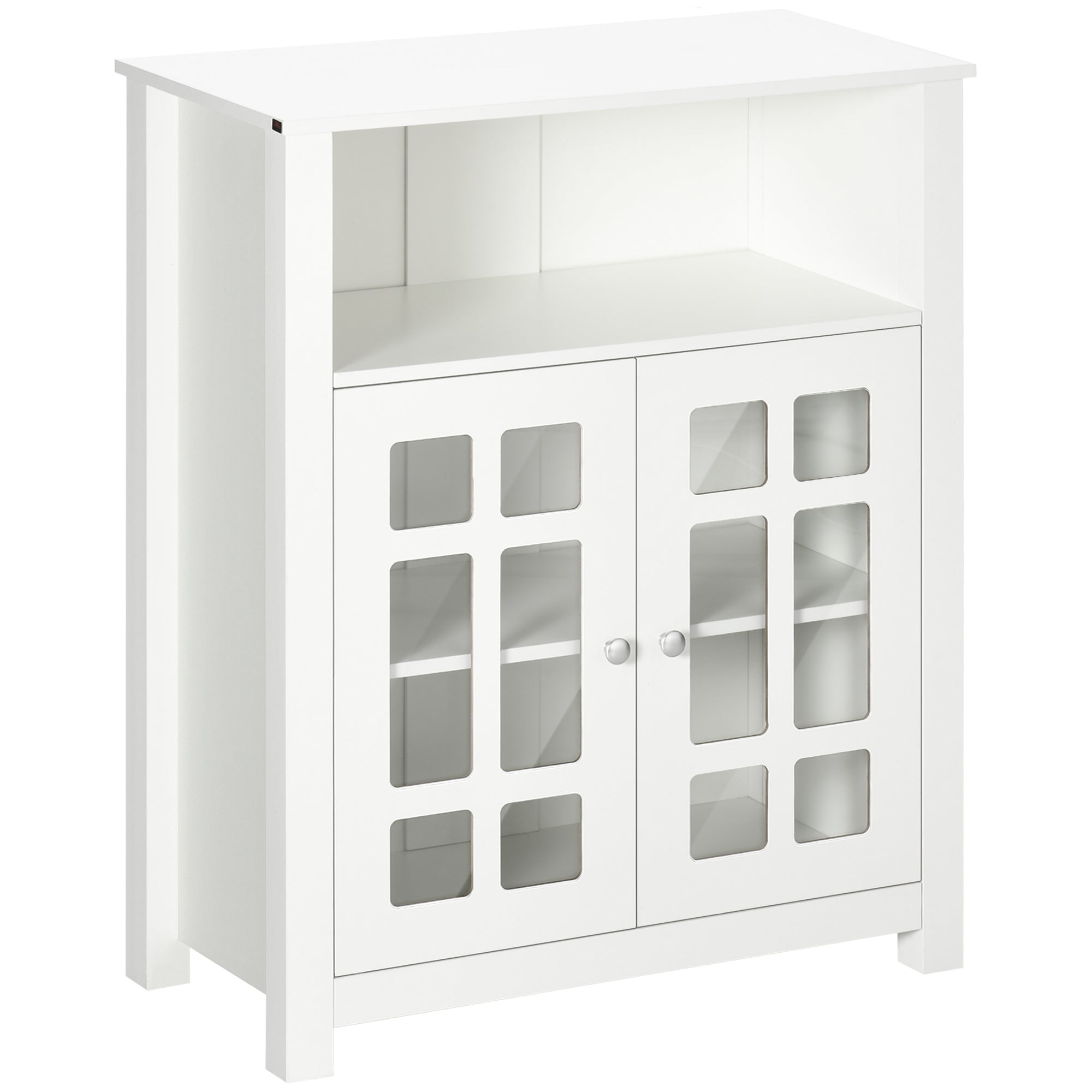 Kitchen Cabinet Storage Cabinet Sideboard Buffet Cabinet with Glass Doors for Kitchen Living Room