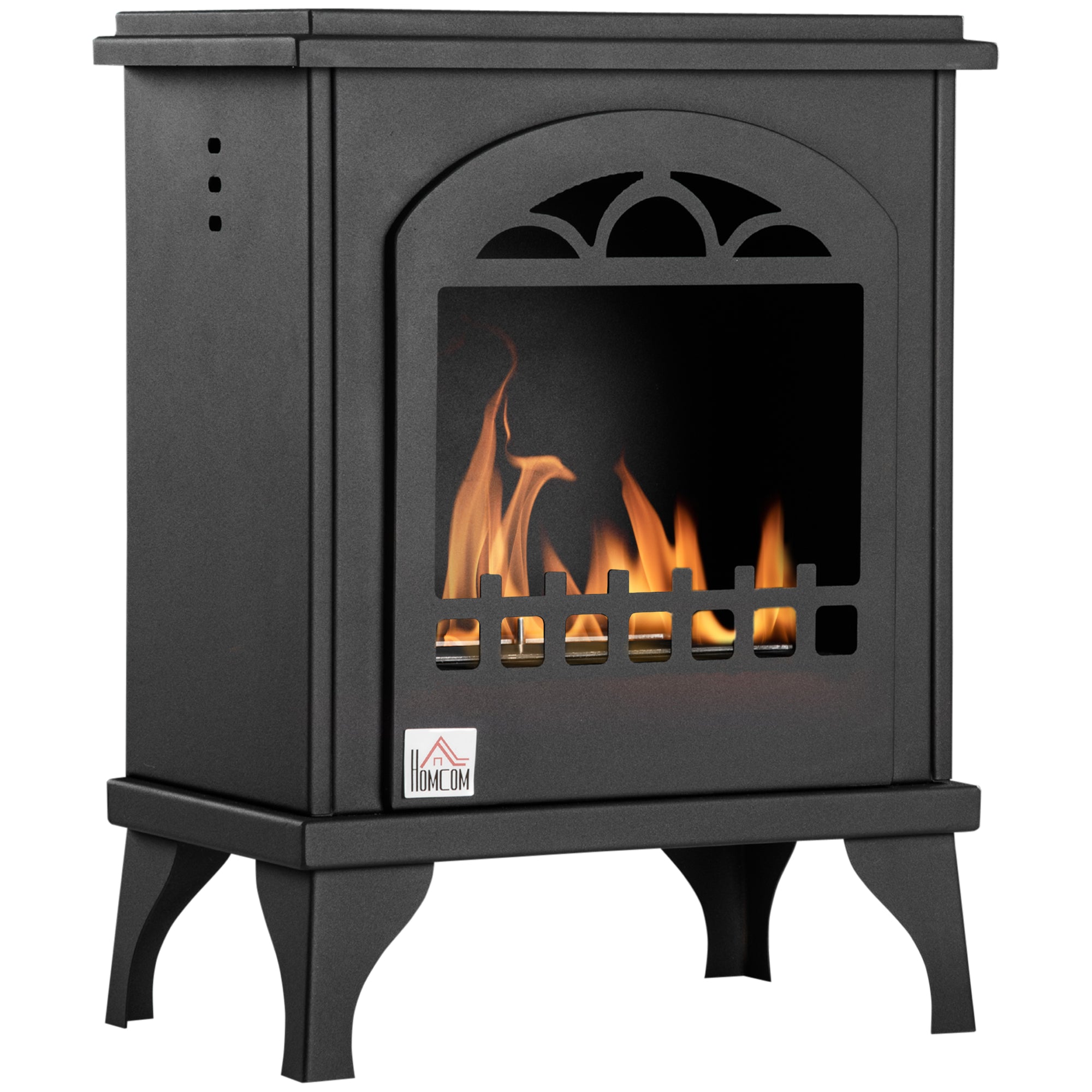 9.75" Freestanding Stove Heater 0.2 Gal Max 470 Sq. Ft. Burns up to 3 Hours Black