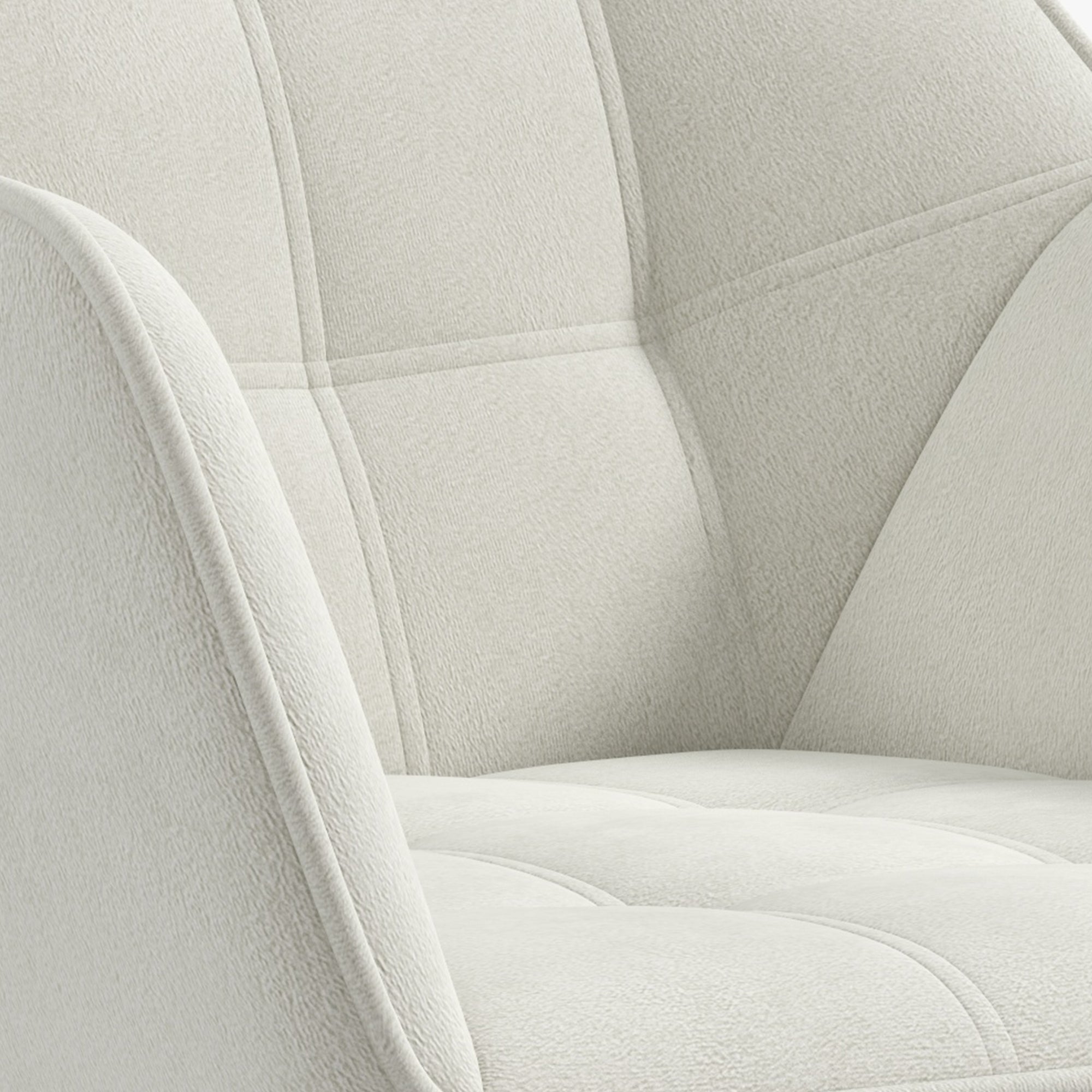 HOMCOM Armchair Accent Chair, Vanity Chair with Wide Arms, Slanted Back, Padding, Metal Frame, Wooden Legs, Home Bedroom Furniture Seating, Cream White
