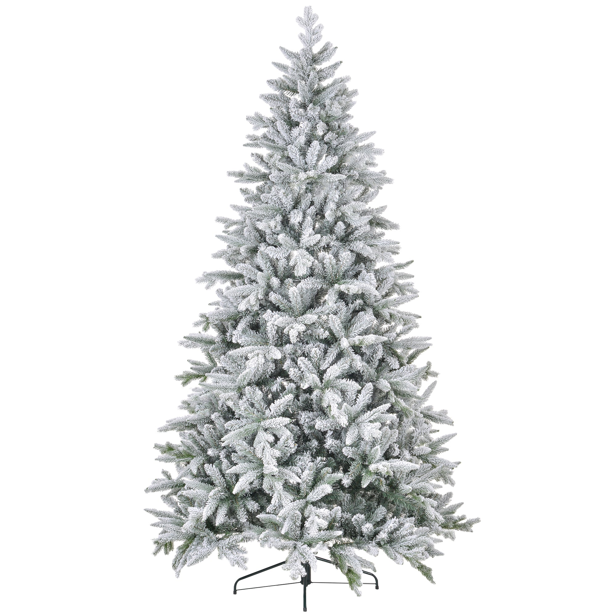 8 Foot Snow Flocked Artificial Christmas Tree, Easy Assembly