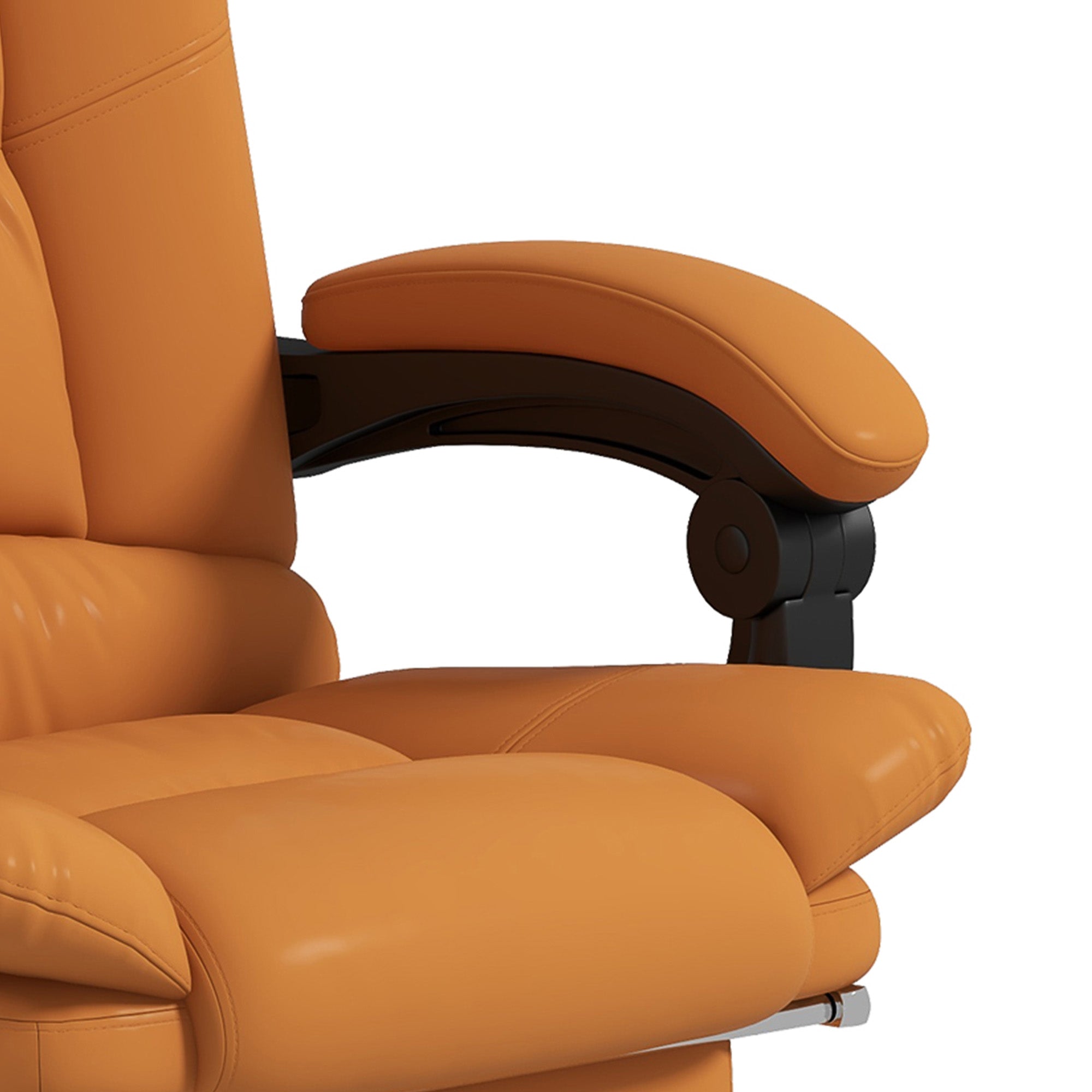 Vinsetto High Back Vibration Massage Office Chair, Heated Reclining PU Leather Computer Chair with 135° Reclining Back and Footrest, Black
