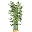 5ft Tall Artificial Bamboo Tree, Fake Bamboo Plant with Realistic Leaf and Natural Trunk, Decorative Fake Tree with Pine Wood Base for Indoor Home Office Decor