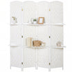 4 Panel Folding Room Divider, Freestanding Privacy Screen for Living Room, Bedroom and Office, 160 x 170cm, White