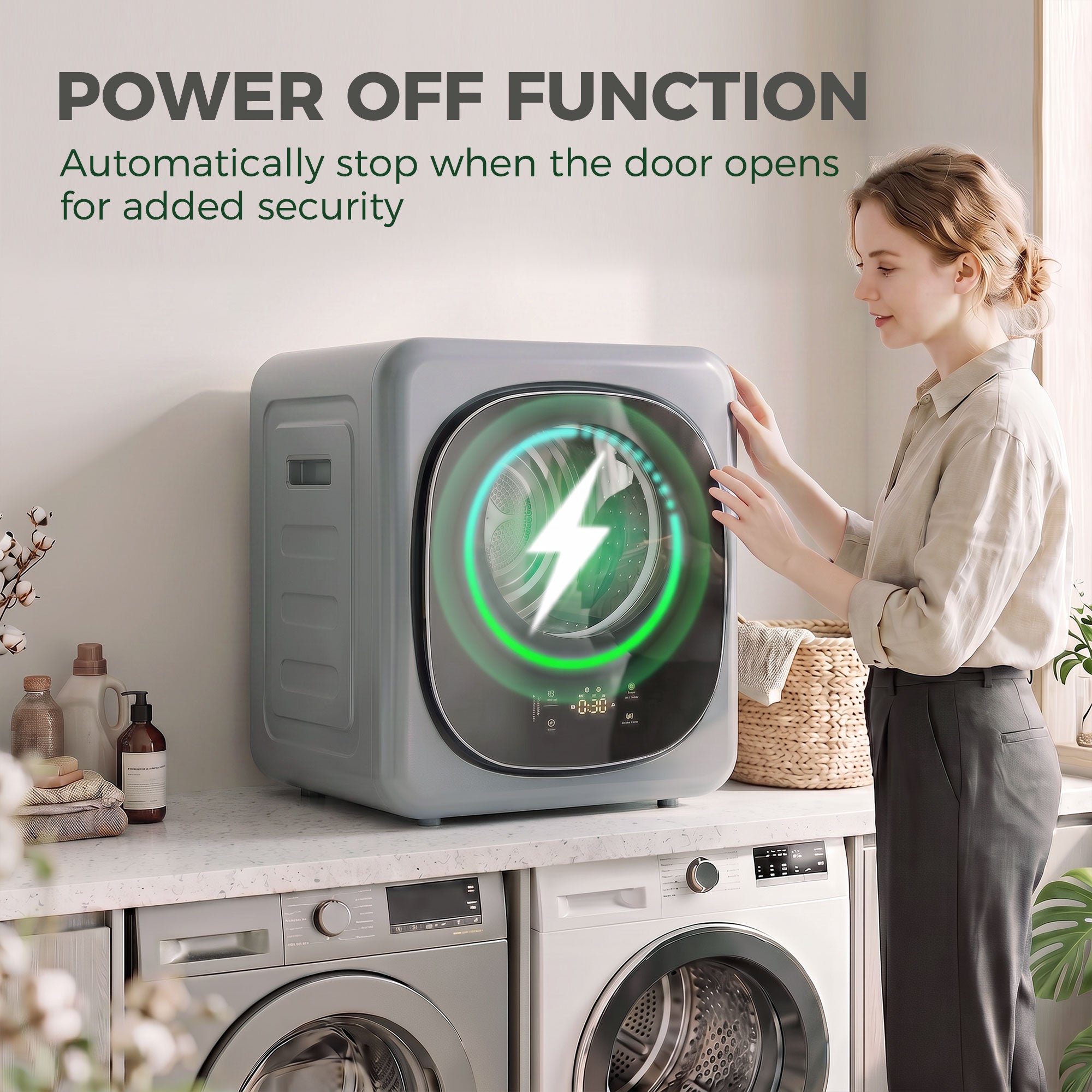 Vented Tumble Dryer, 4kg Wet Laundry/2.5kg Dry Capacity, 57cm Height 800W Compact Freestanding Clothes Drying Machine with 5 Drying Modes, Sensor Dry for Apartment, Dorm, RVs, Silver