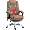 Vinsetto Massage Office Chair with Foot Rest, Reclining Gaming Chair with 6 Vibration Point and Heat, Adjustable Height, Tilt Function, Brown