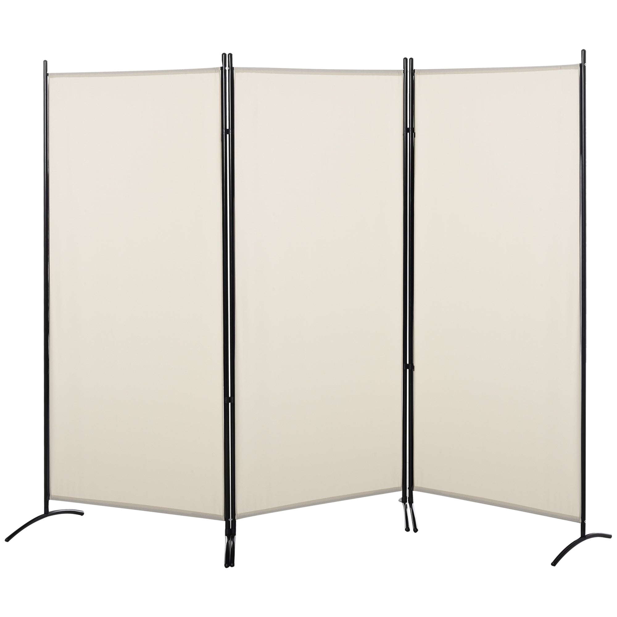 6' 3 Panel Room Divider, Indoor Privacy Screen for Home, Beige