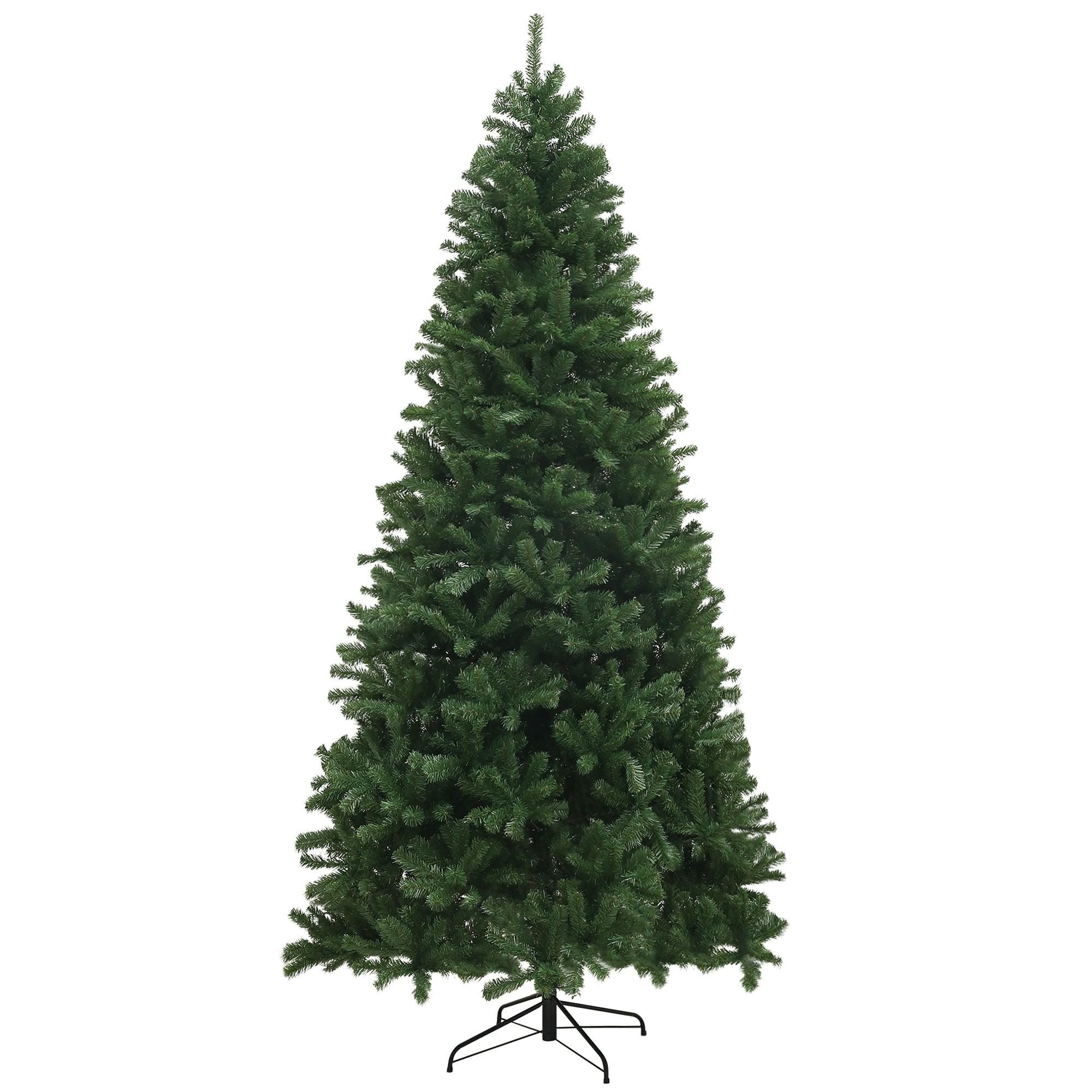 HOMCOM 9ft Artificial Christmas Tree, Xmas Tree with 2132 Branch Tips, Auto Open Holiday Party Décor with Steel Base for Home Office, Green