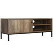 HOMCOM Retro TV Cabinet for TVs up to 50", TV Stand with Compartment and Adjustable Shelf, Media Console with Sliding Door for Living Room, Coffee