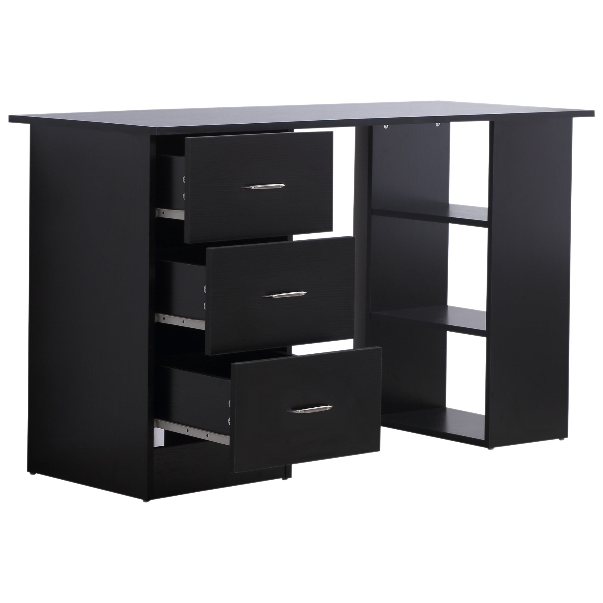 47" Modern Home Office Computer Workstation Desk Black - HOMCOM