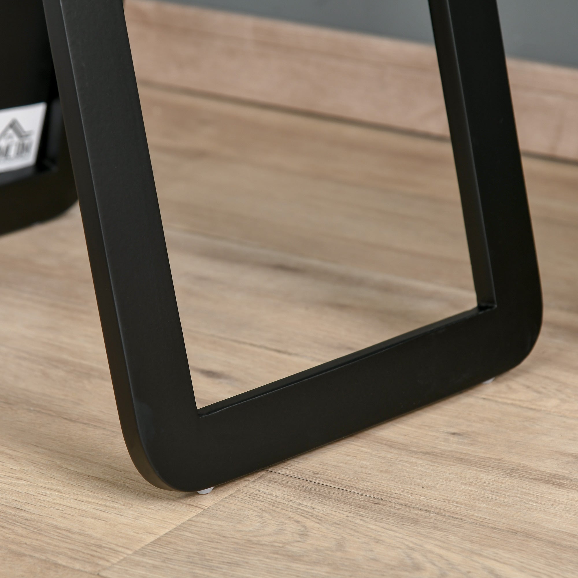 HOMCOM 62"x15" Full Length Mirror, Floor Standing, Wall-Mounted or Leaning Against Wall Tall Mirror with Support Frame, Rectangular Full Body Mirror for Bedroom, Living Room, Black