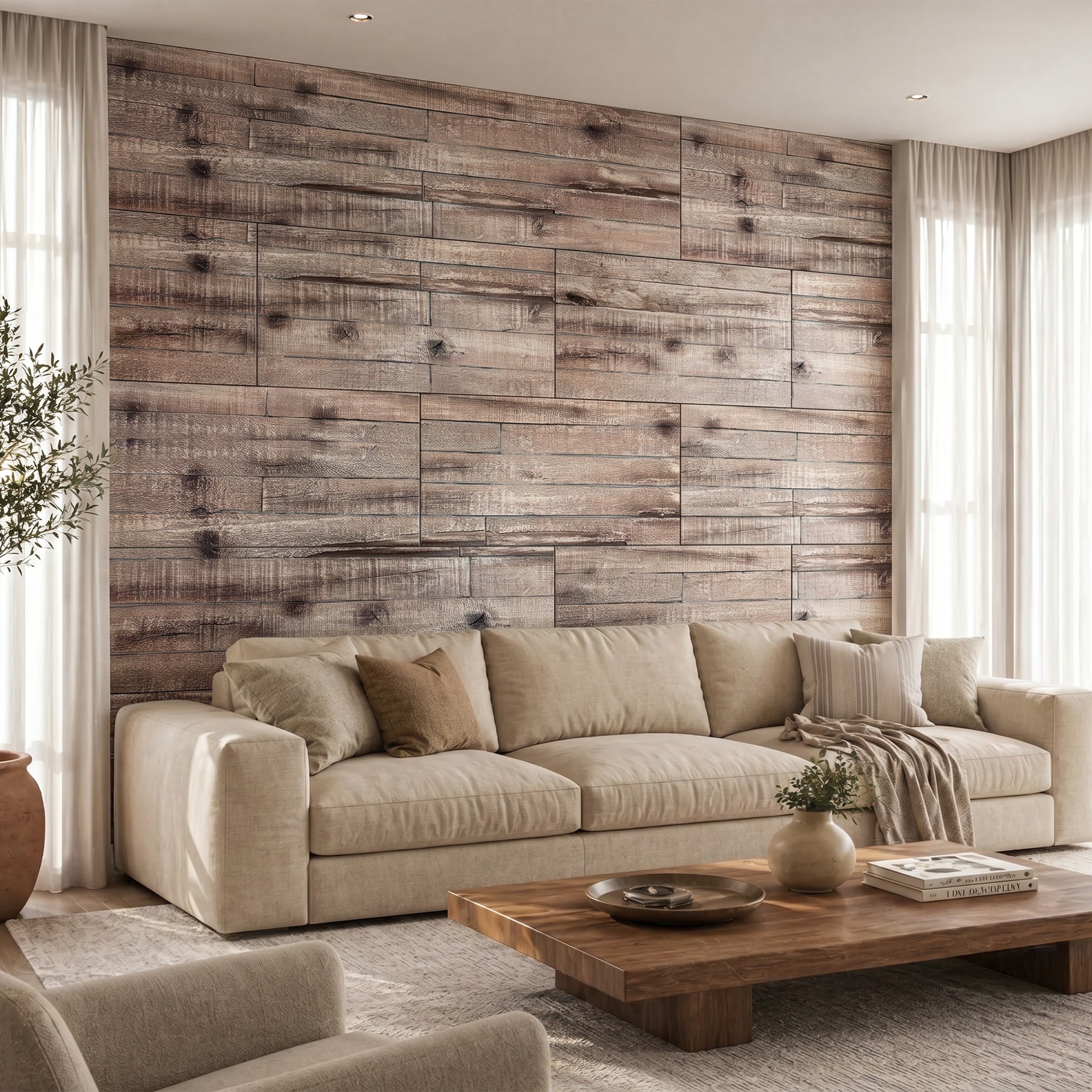 8-Pack 3D Faux Wood Wall Panels, Lightweight Polyurethane Panels for Interior and Exterior Accent Walls, Water-Resistant, 4' x 2', Cover 61.8 Sq.Ft., 0.6" Thick, Gray Wood Grain