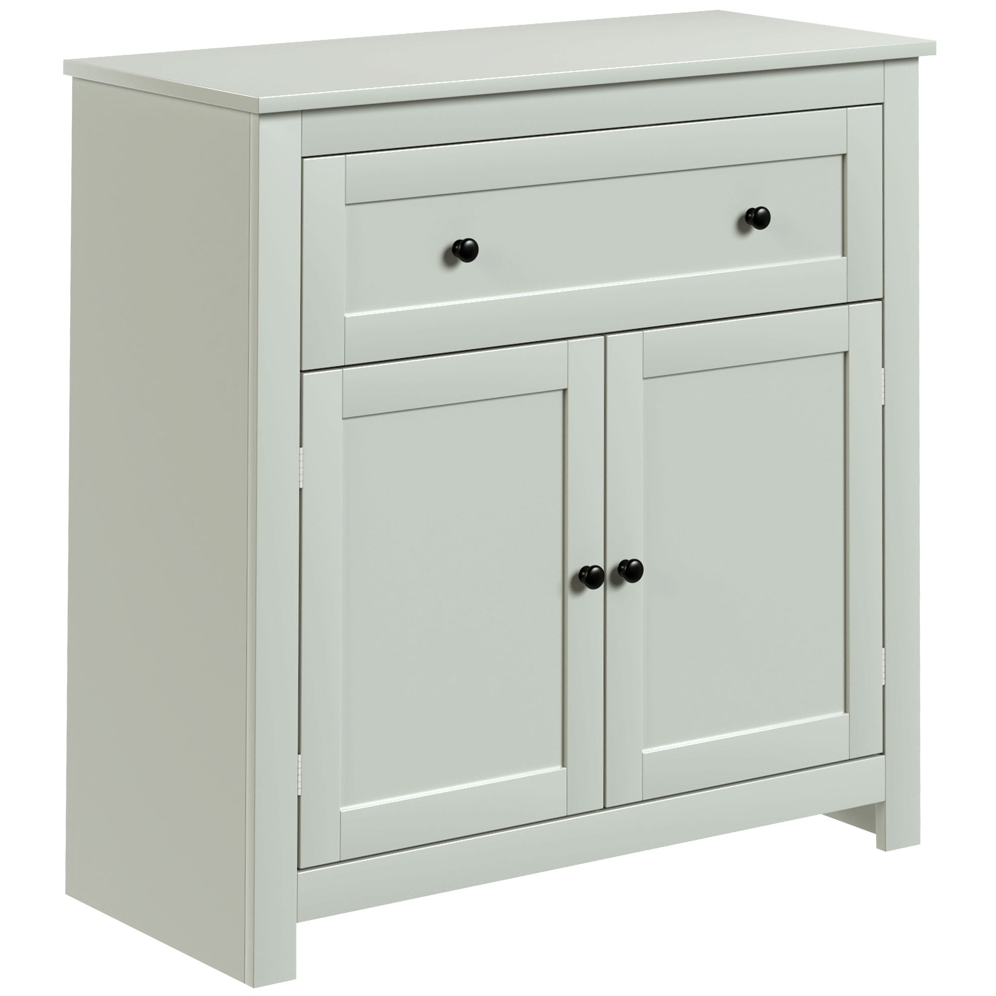 Sideboard Storage Cabinet, Modern Kitchen Cupboard with Adjustable Shelf, Drawer and Double Doors, Sideboard for Living Room, Dining Room, Hallway, Green