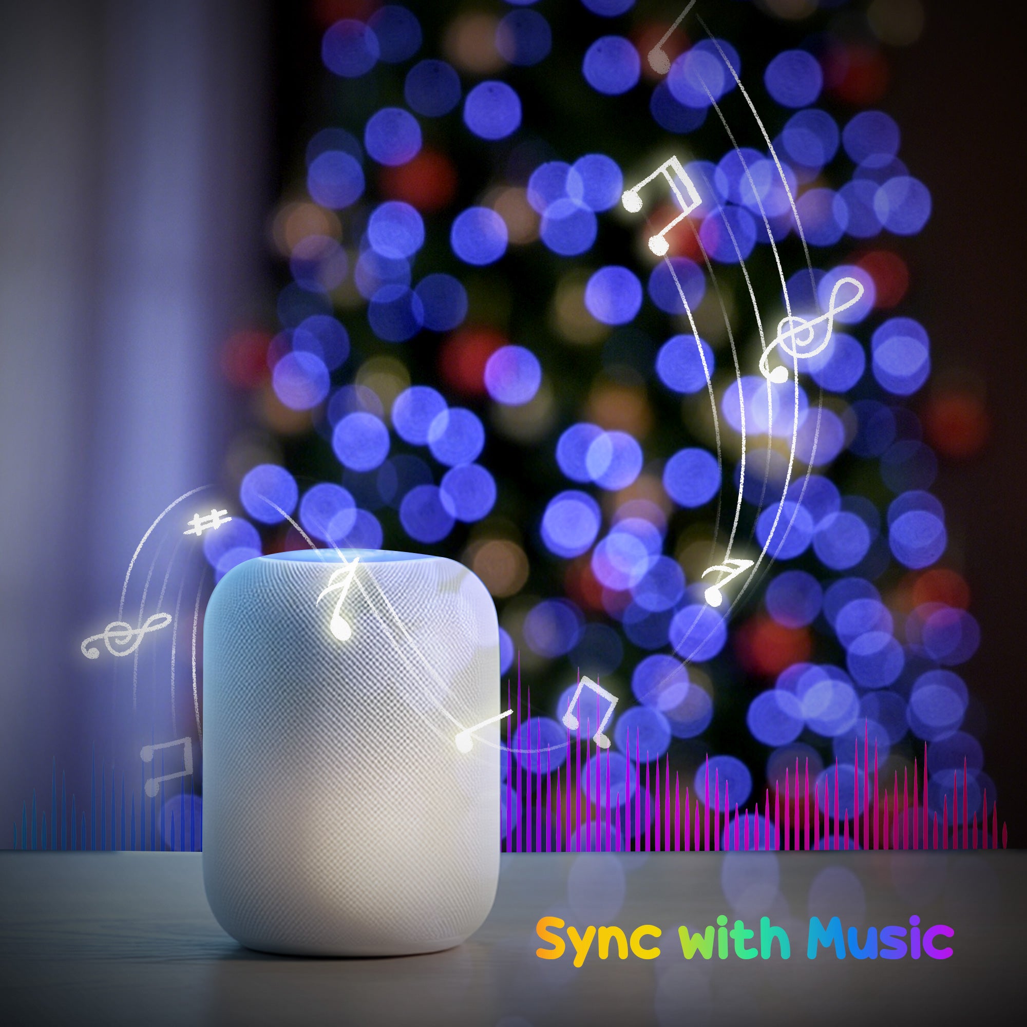 9ft Smart Prelit Christmas Tree with Full-Spectrum RGB Dimmable LEDs, App and Remote Control, Wide Full Hinged Xmas Tree, Easy Assembly, Artificial Holiday Decoration, Green