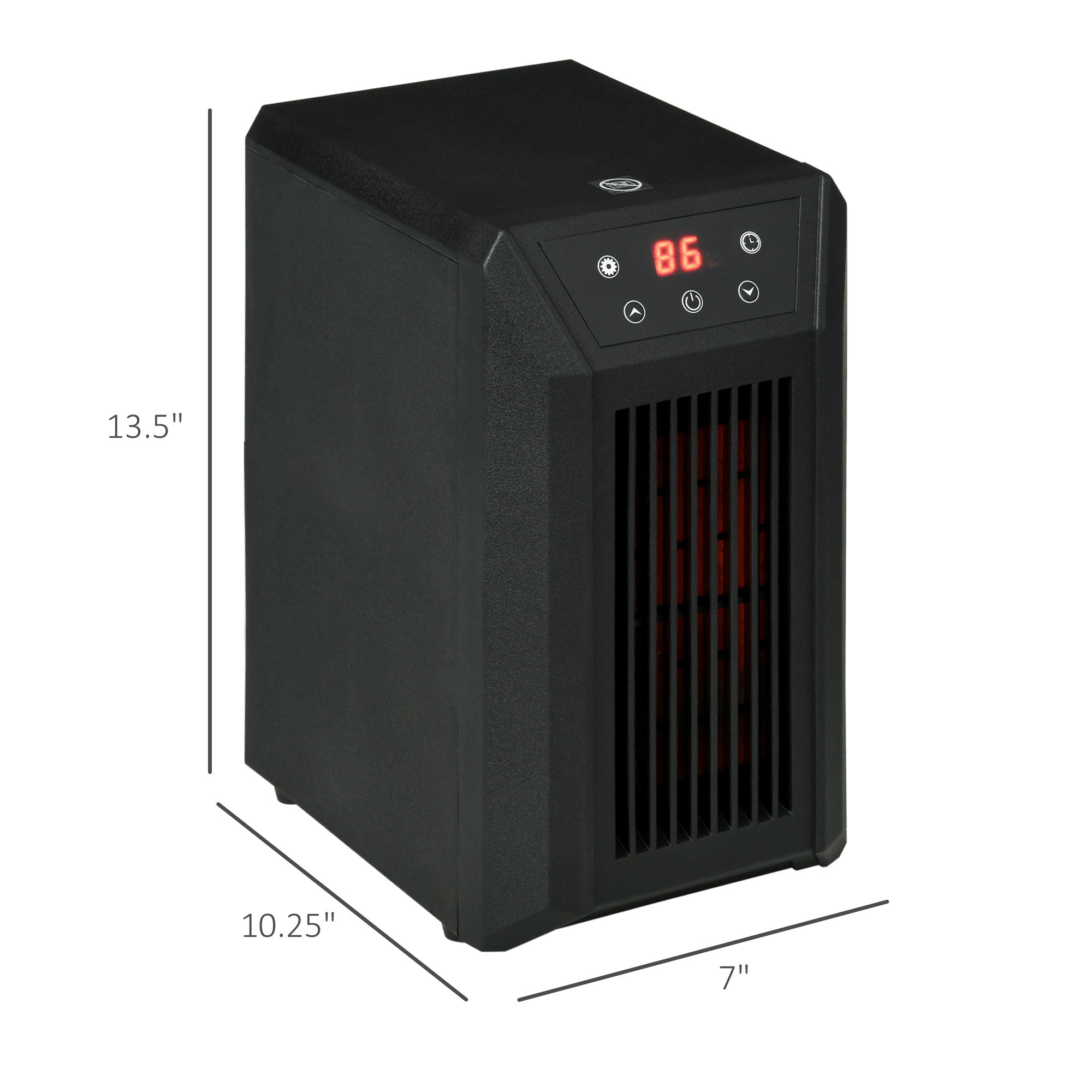 Electric Space Heater for Indoor Use 1500W Fast Heating Portable Heater with Remote 12h Timer