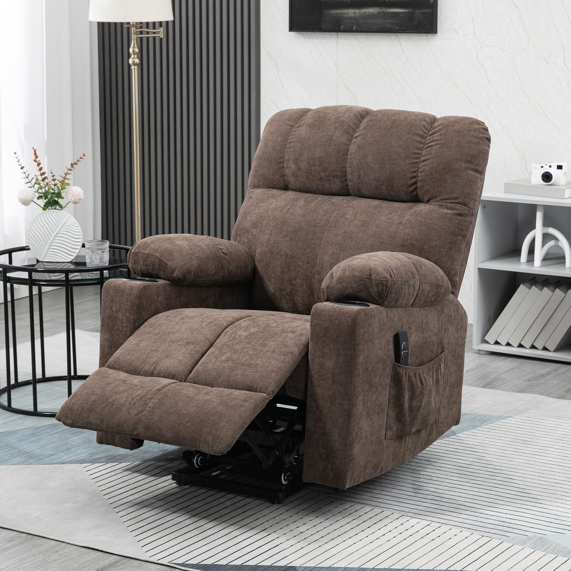 Lift Chair Recliners for Elderly with Footrest, Coffee