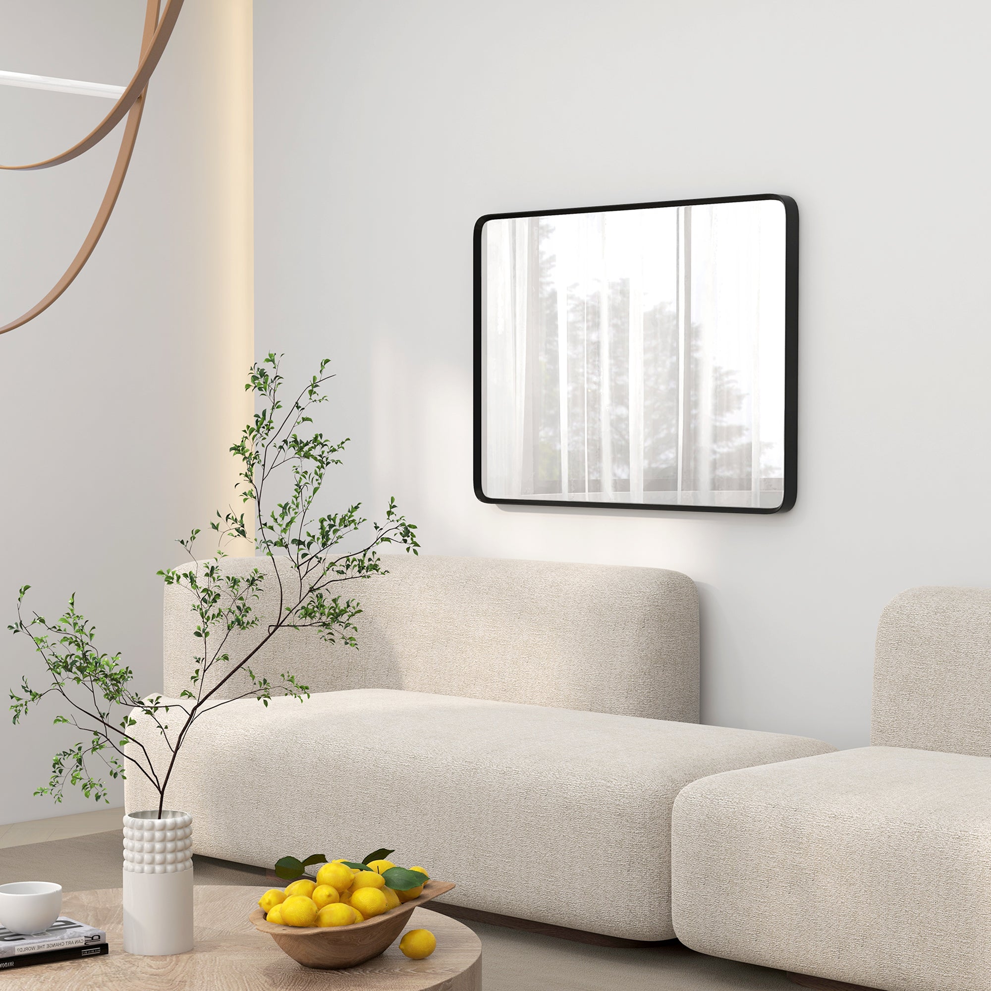 40 x 30 Wall Mounted Living Room Rectangle Mirror