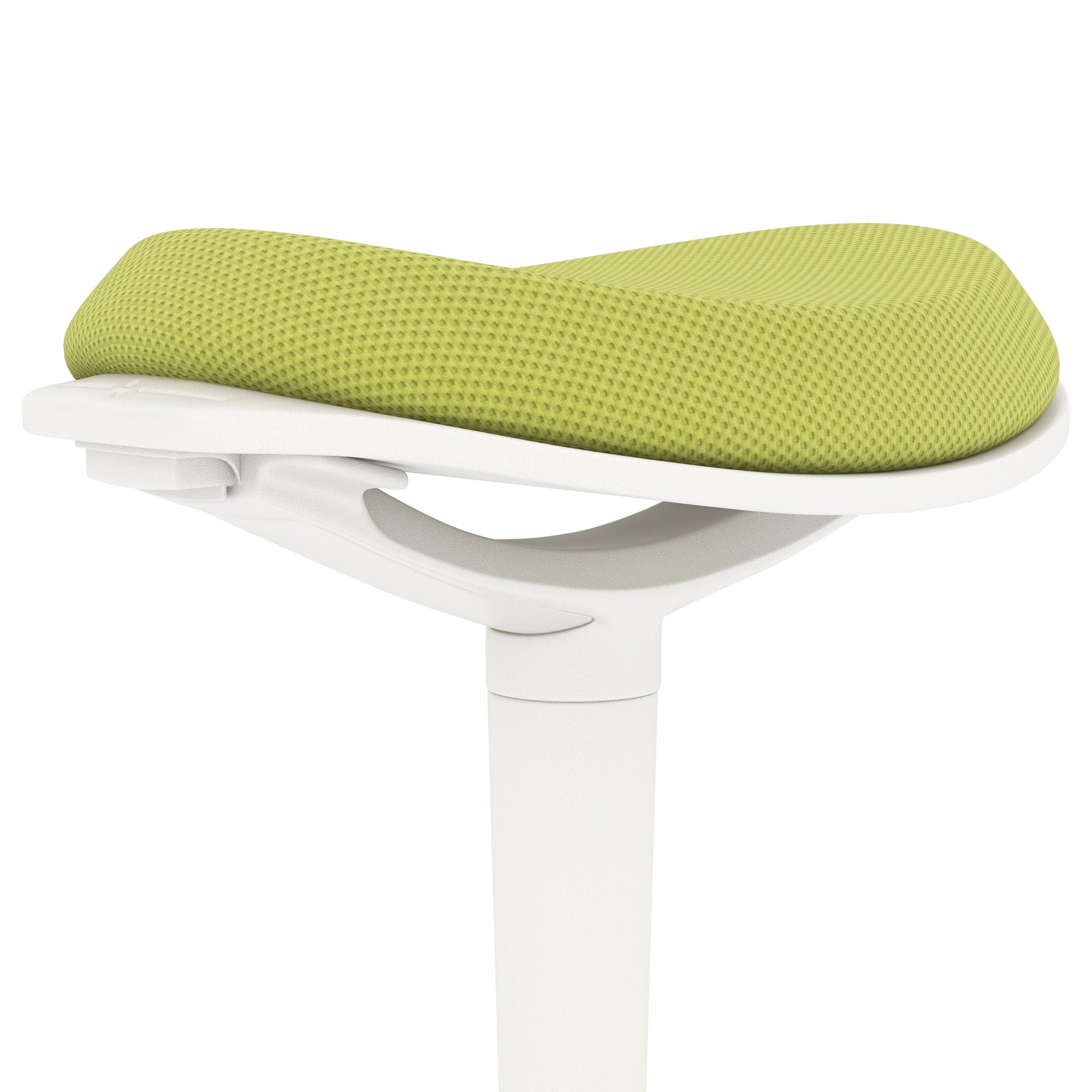 HOMCOM Standing Desk Chair, Backless Wobble Chair, 22.2-28.1 Inches, Ergonomic Adjustable Active Learning Stool for Office Desks, with Rocking Motion, Padded, Green