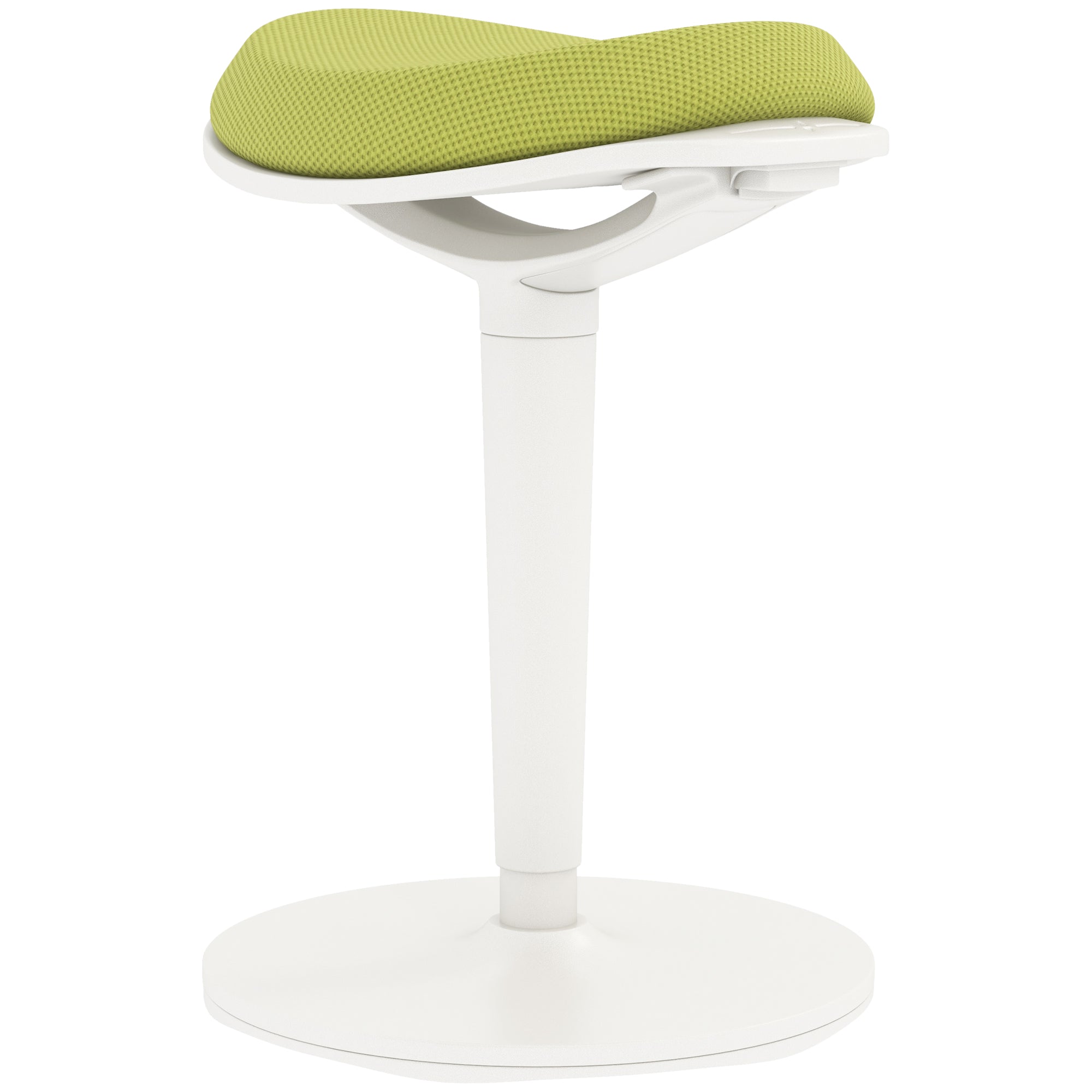 HOMCOM Standing Desk Chair, Backless Wobble Chair, 22.2-28.1 Inches, Ergonomic Adjustable Active Learning Stool for Office Desks, with Rocking Motion, Padded, Green