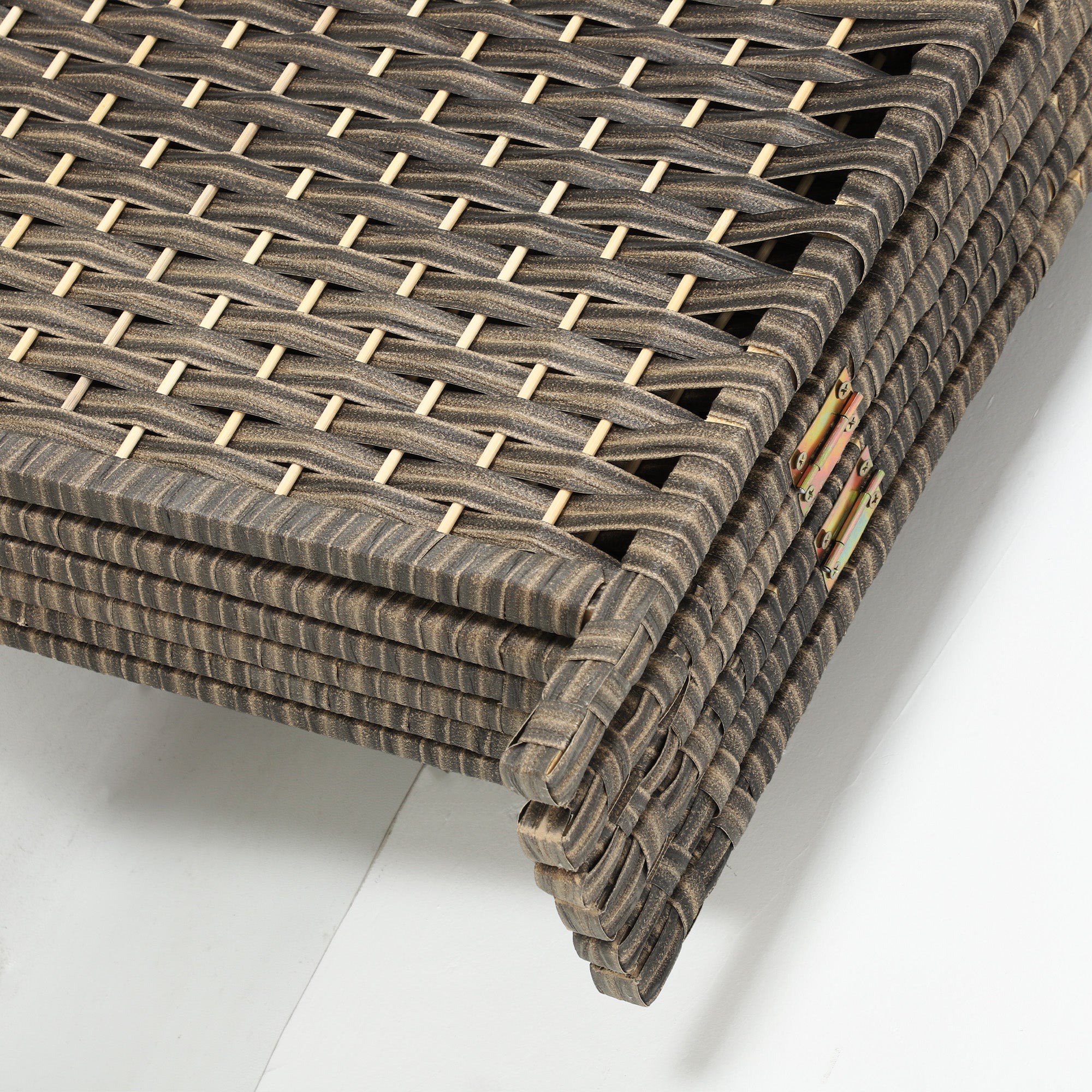 3 Panel Room Divider, 6' Tall Folding Privacy Screen, Hand-Woven Freestanding Wall Partition for Home Office, Bedroom, Dark Rustic Oak