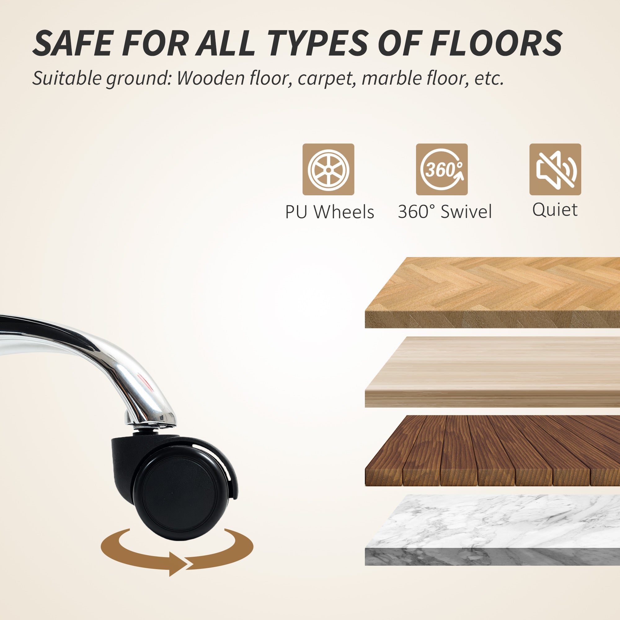 Executive Office Chair with Footrest, Pet-Friendly Leather Reclining Ergonomic Computer Desk Chair with Double-Layer Padding, Upholstered Swivel Recliner for Home Office, Working, Brown