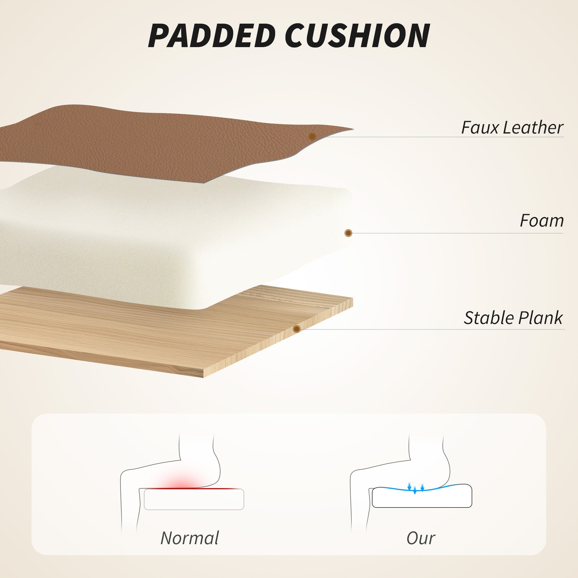 Executive Office Chair with Footrest, Pet-Friendly Leather Reclining Ergonomic Computer Desk Chair with Double-Layer Padding, Upholstered Swivel Recliner for Home Office, Working, Brown