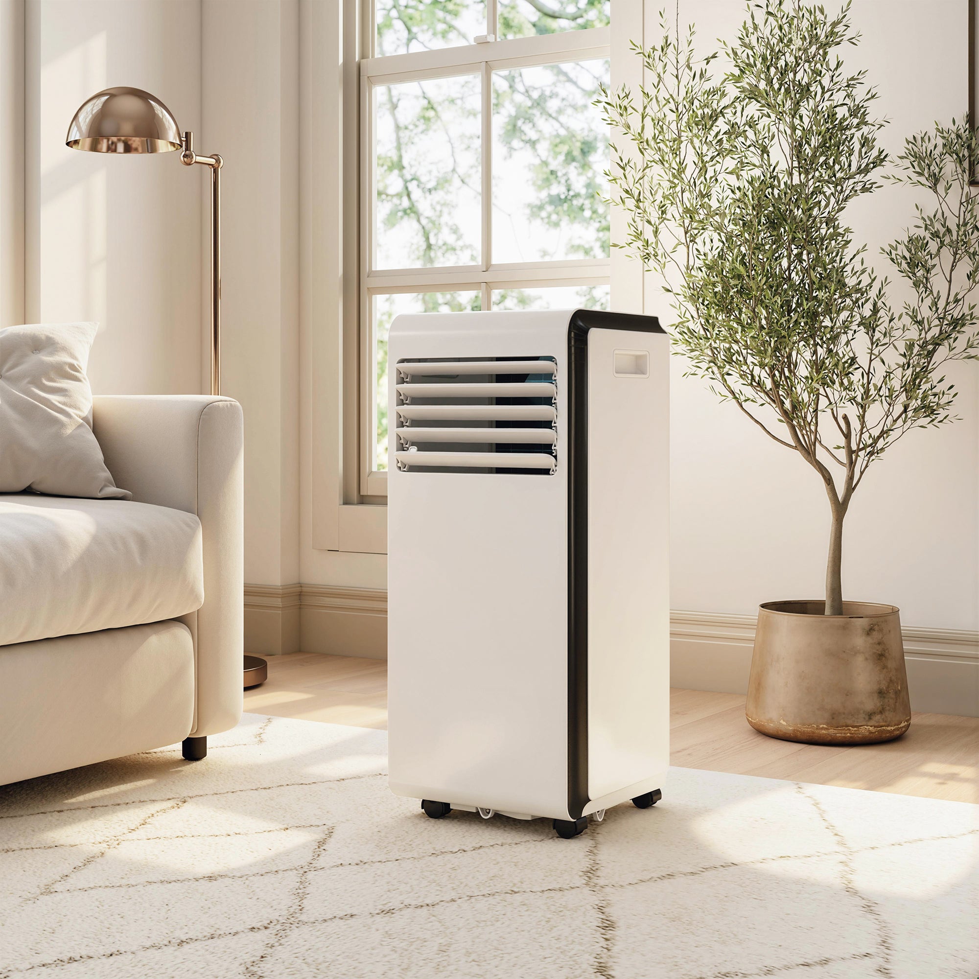 Portable Air Conditioner 7000 BTU, 4-in-1 Air Conditioning Unit with Cooling, Dehumidifier, Fan, Sleep Mode, Remote Control, 24H Timer, 2 Speeds, Child Lock, Window Kit, for Room up to 26 m²