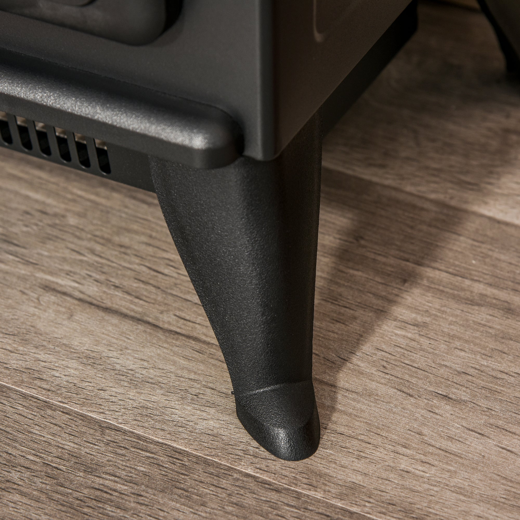 Freestanding Electric Fireplace Indoor Heater Glass View Log Wood Burning Effect Flame Portable Fireplace Stove 950/1850W Black