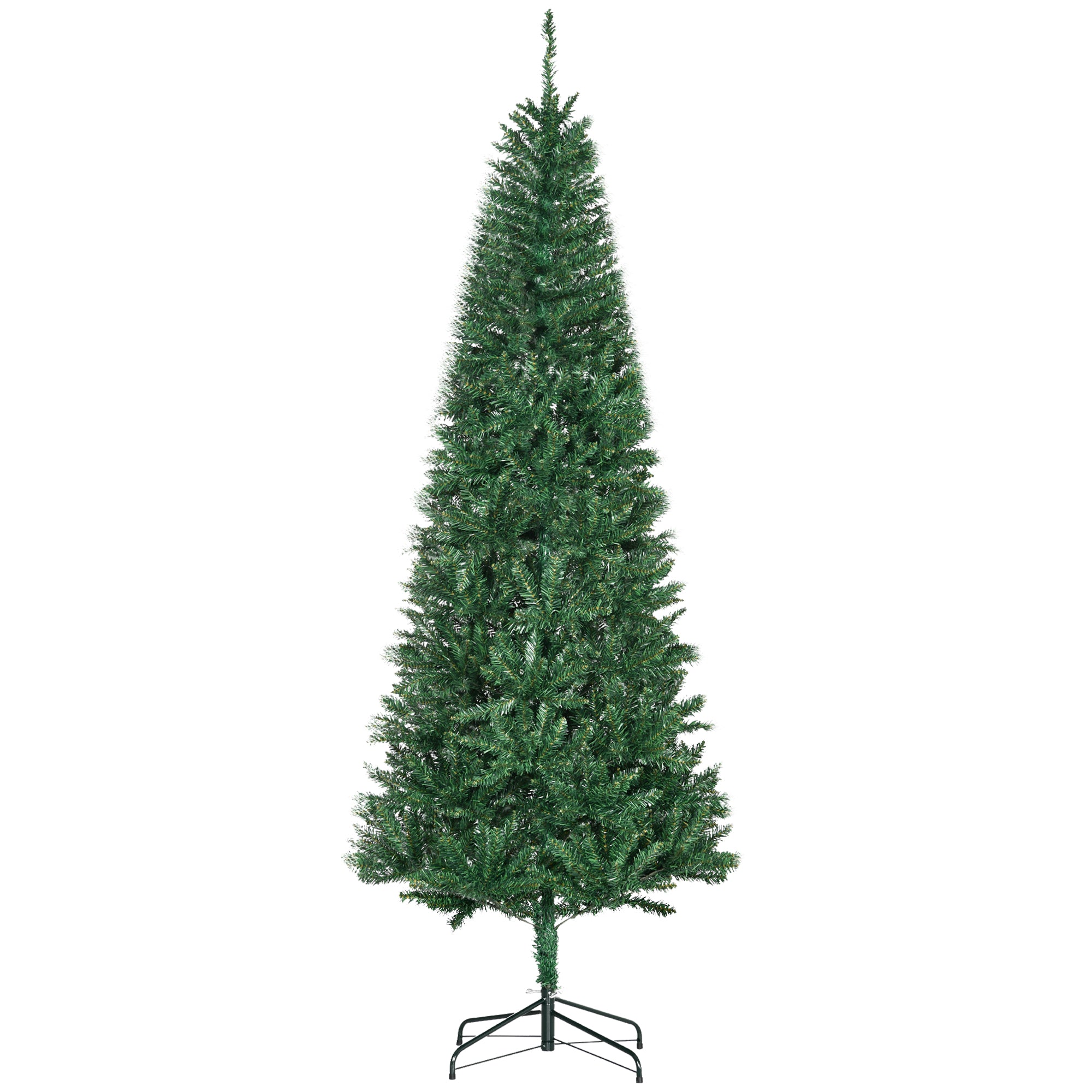 7' Artificial Christmas Tree Unlit Xmas Tree with Realistic Branch Tips for Indoor Home Holiday Green