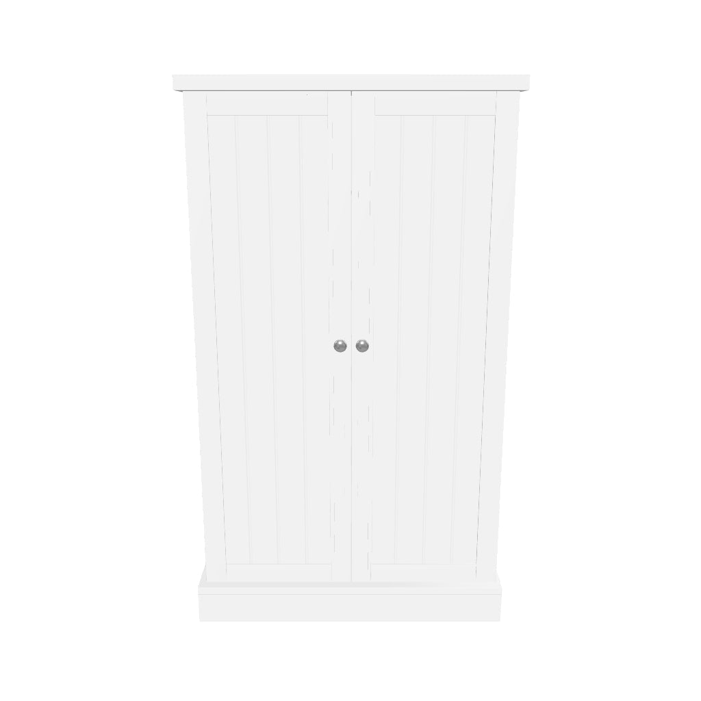 41" Kitchen Storage Cabinet with 5-Tier Shelf, 12 Spice Racks, Adjustable Shelves, White