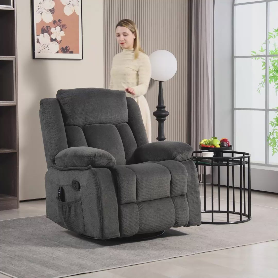 Oversized Recliner Massage Armchair w/ Vibration Massage