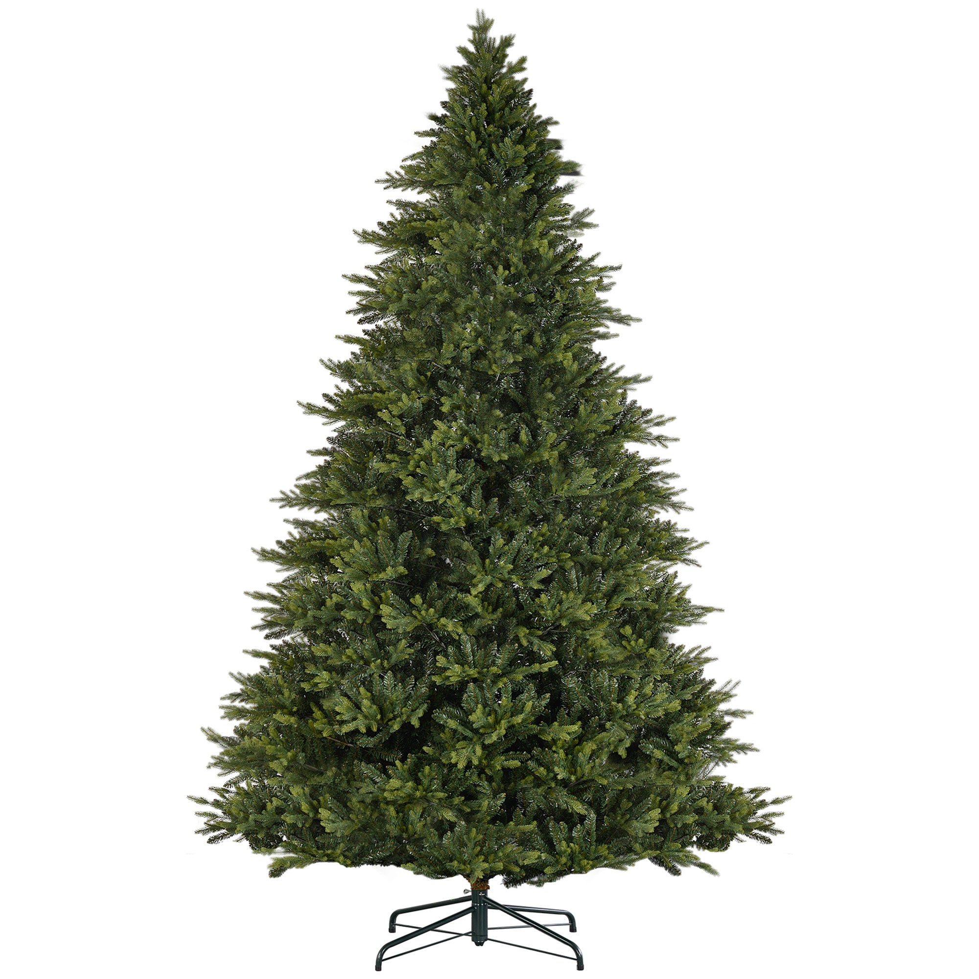 12ft Artificial Christmas Tree with 8410 Tips, Foldable Metal Stand, Easy Assembly, Full Christmas Tree, Realistic Hinged Xmas Tree for Home Office Holiday, Green