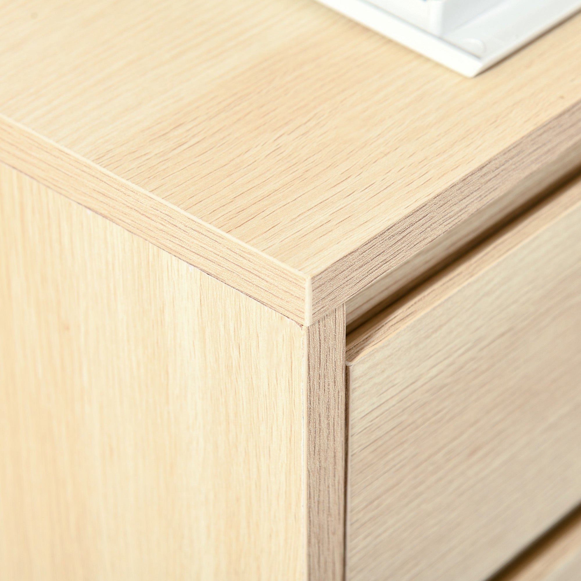 Mobile Filing Cabinet with 4 Drawers, Under Desk Storage Cabinet for Home Office, Natural
