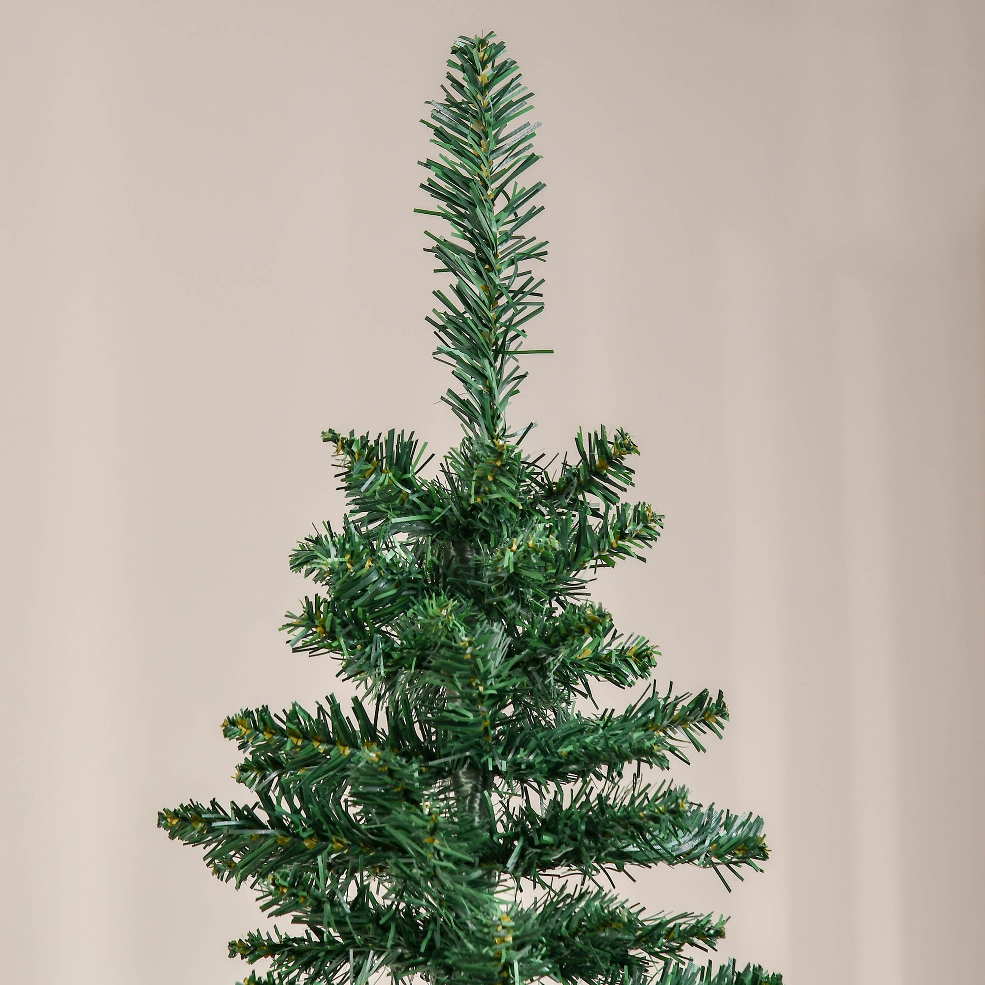 7' Artificial Pencil Christmas Tree Slim Xmas Tree with 499 Realistic Branch Tips and Stand Green