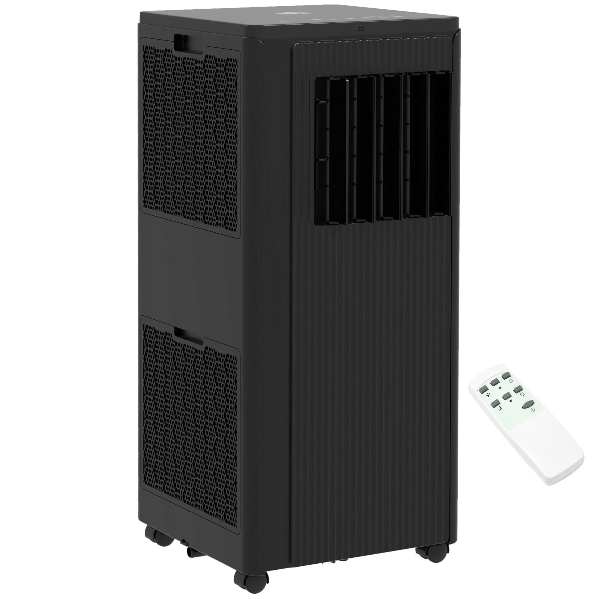 8000 BTU Smart WiFi Enabled Portable Air Conditioner for Rooms Up to 215 Sq. Ft. 3 in 1 Unit Black