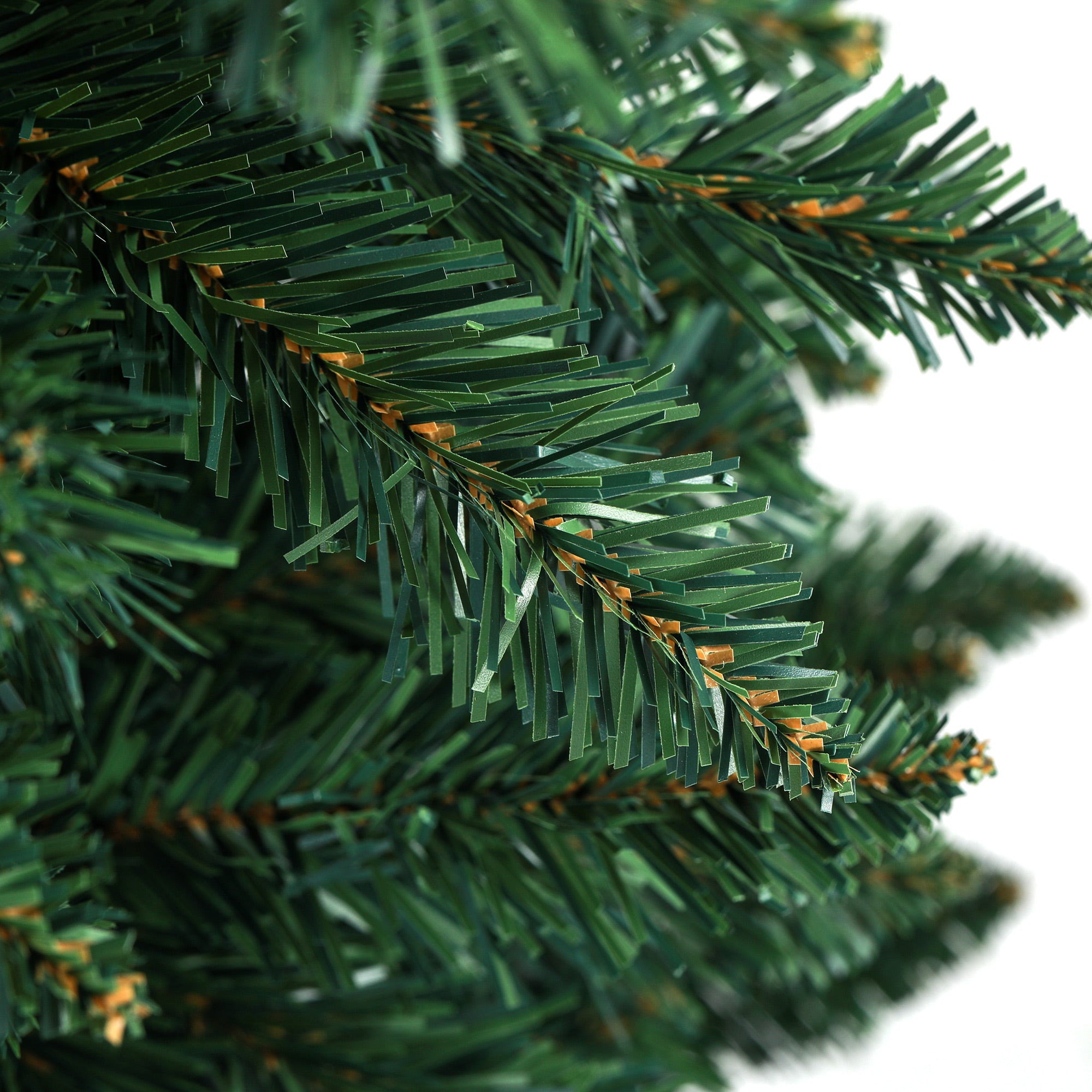 HOMCOM 6ft Tall Pencil Christmas Tree, Artificial Xmas Tree with 479 Branch Tips and Steel Base, Holiday Décor for Home Office, Green