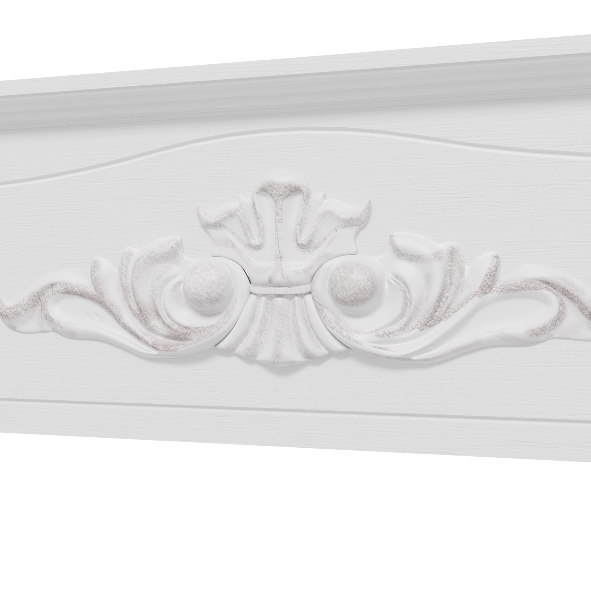 Fir Wood Fireplace Mantel Surround 44.75" W x 40" H Freestanding Electric Fireplace Mantel Distressed White - HOMCOM