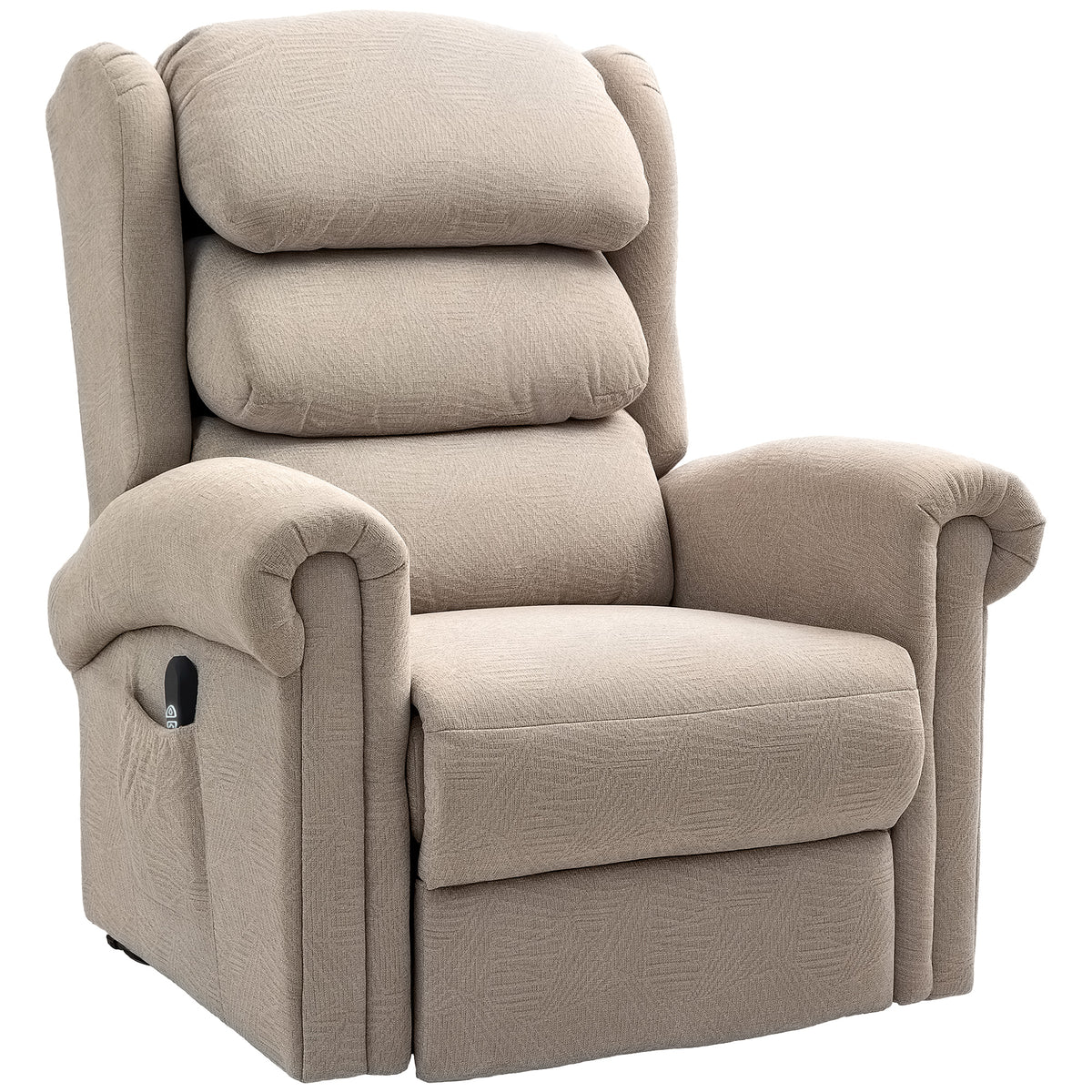 Riser Recliner Chair for Elderly, Velvet Electric Power Lift Chair with Layered Padded Backrest, Spring Cushion, Wide Seat, USB Port, Remote, Side Pockets, Lift Armchair for Living Room, Khaki