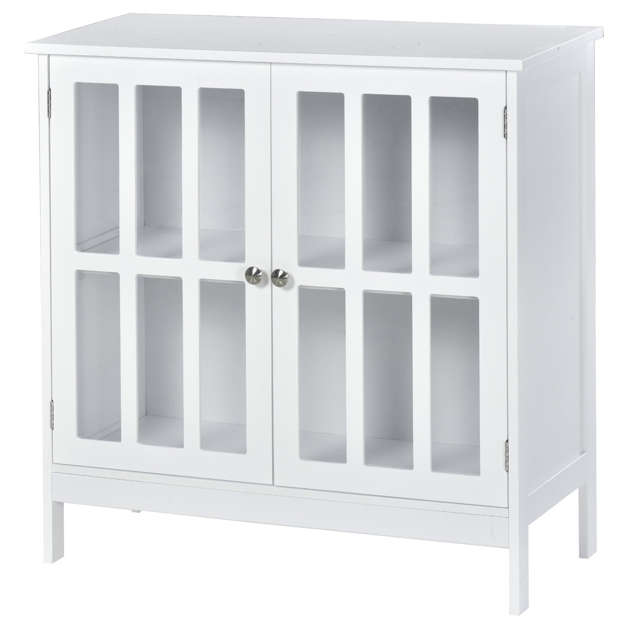 kleankin Sideboard Buffet Cabinet with Storage, Kitchen Storage Cabinet with Doors and Shelves, White