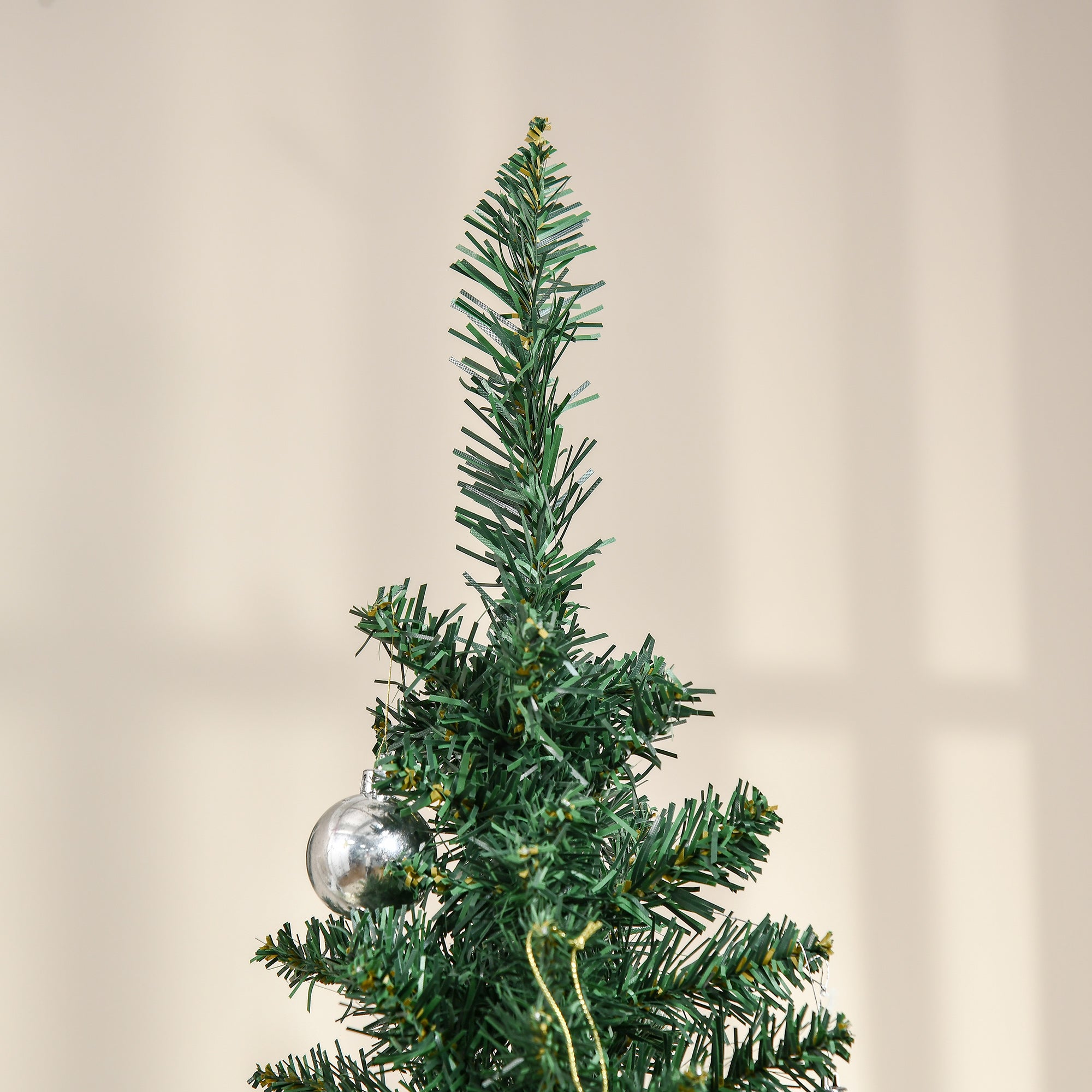 6' Artificial Pencil Christmas Tree Slim Xmas Tree with 390 Realistic Branch Tips and Stand Green